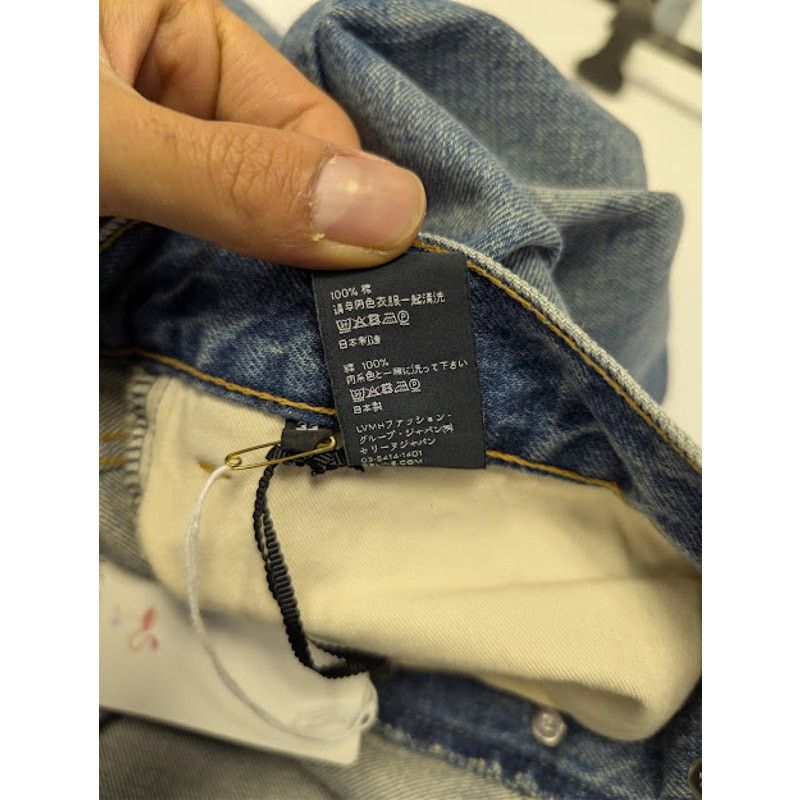 Celine o1rshd1 Straight Leg Kurt Denim Jeans in Washed Blue Size US 33 - 21 Thumbnail