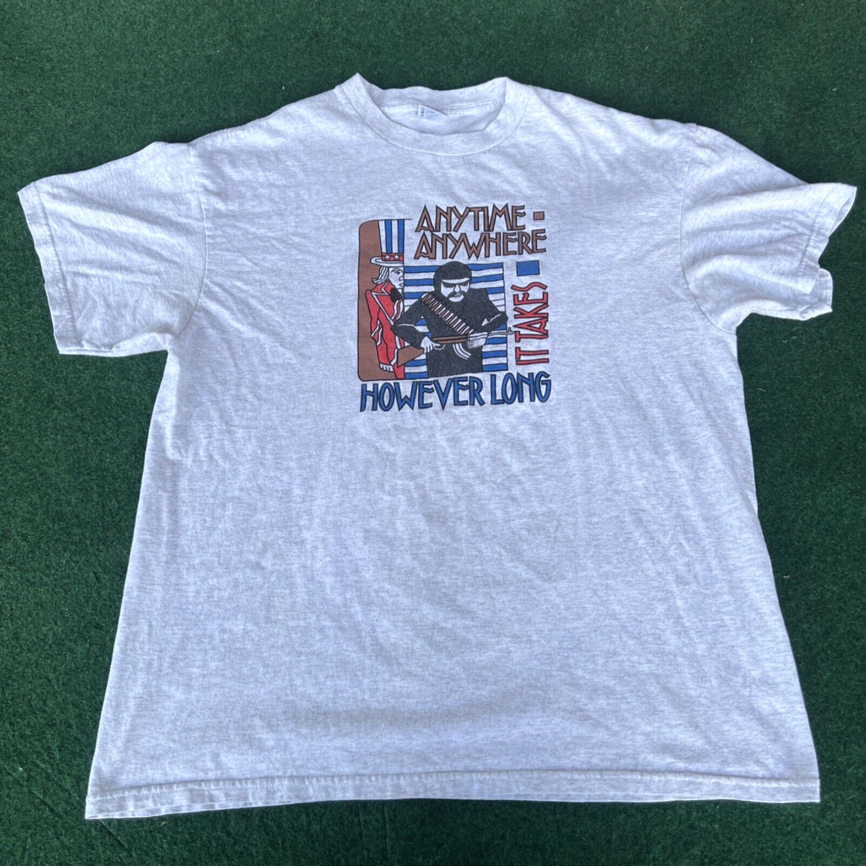 Delta Vintage Anytime Anywhere However Long It Takes Patriot War Military Shirt Xl Size US XL / EU 56 / 4 - 1 Thumbnail