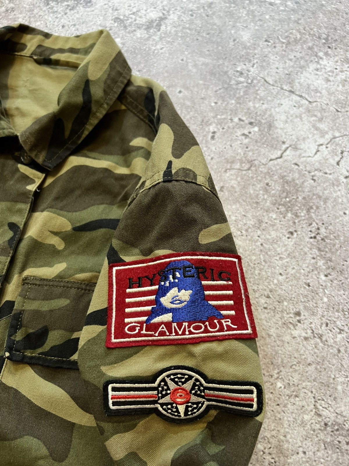 Hysteric Glamour VTG Hysteric Glamour Style Camo Cropped Jacket YK2 Size US S / EU 44-46 / 1 - 3 Thumbnail