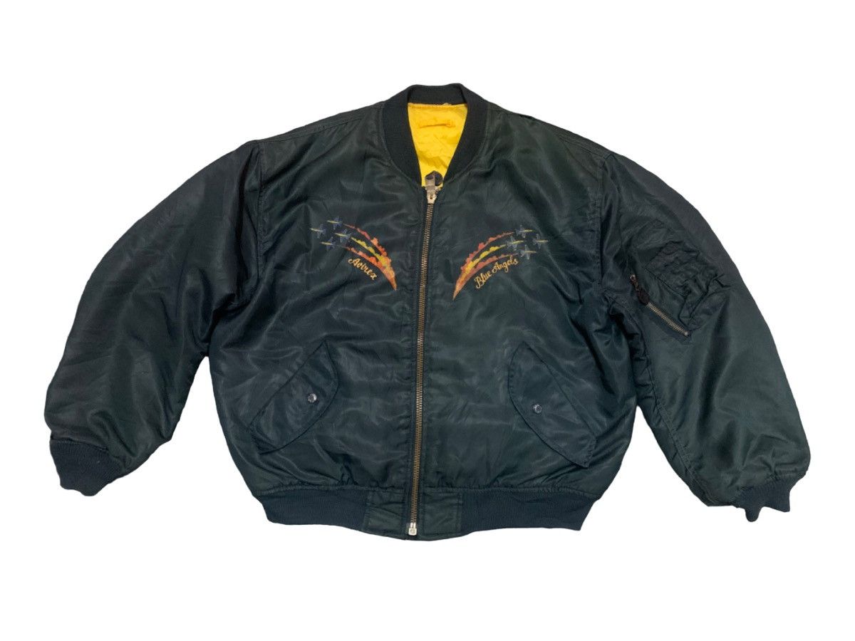 Avirex VINTAGE AVIREX USN BOMBER EMBROIDERED LOGO REVERSIBLE Size US S / EU 44-46 / 1 - 3 Thumbnail
