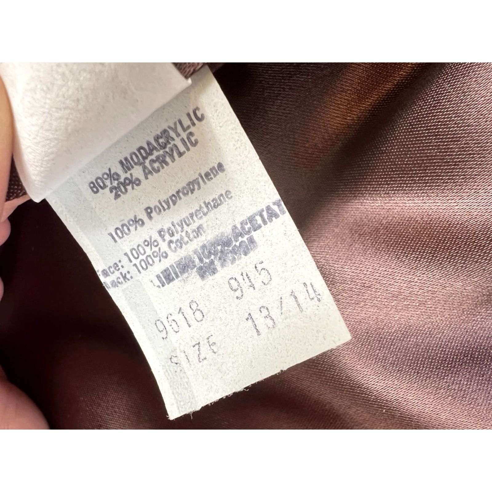 Jordache VINTAGE Jordache Jacket Womens Overcoat Striped Faux Fur Acrylic Brown Size M USA 13/14 Size M / US 6-8 / IT 42-44 - 6 Thumbnail