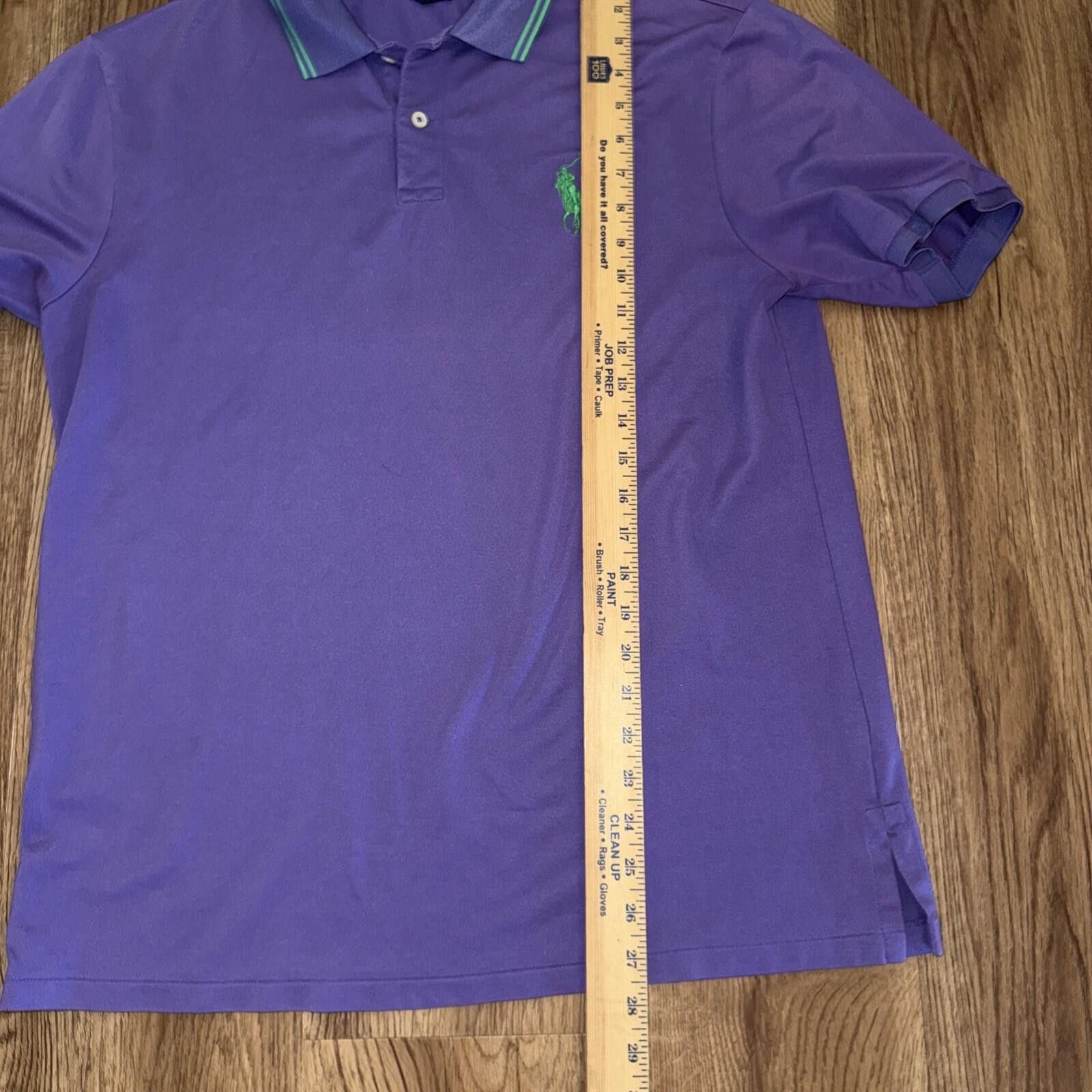 Other Vtg Polo Golf Shirt Big Pony Purple Green Mens Pima Pro Fit Size US L / EU 52-54 / 3 - 7 Thumbnail