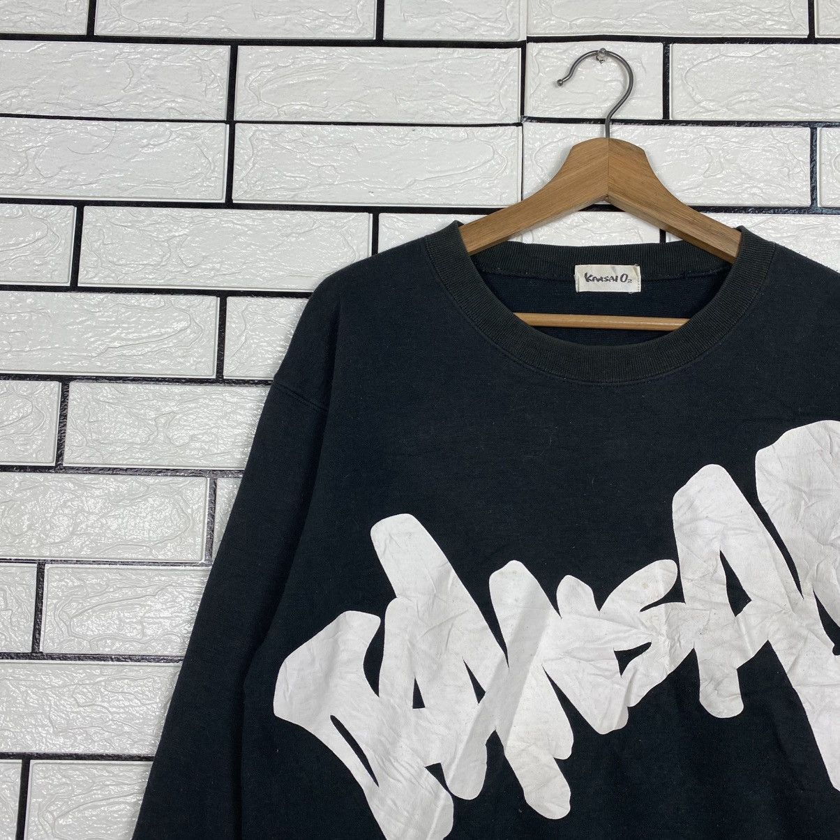 Kansai Yamamoto 📌Vintage Sweatshirt Kansai O2 Big Log Spell Out Size US M / EU 48-50 / 2 - 8 Thumbnail