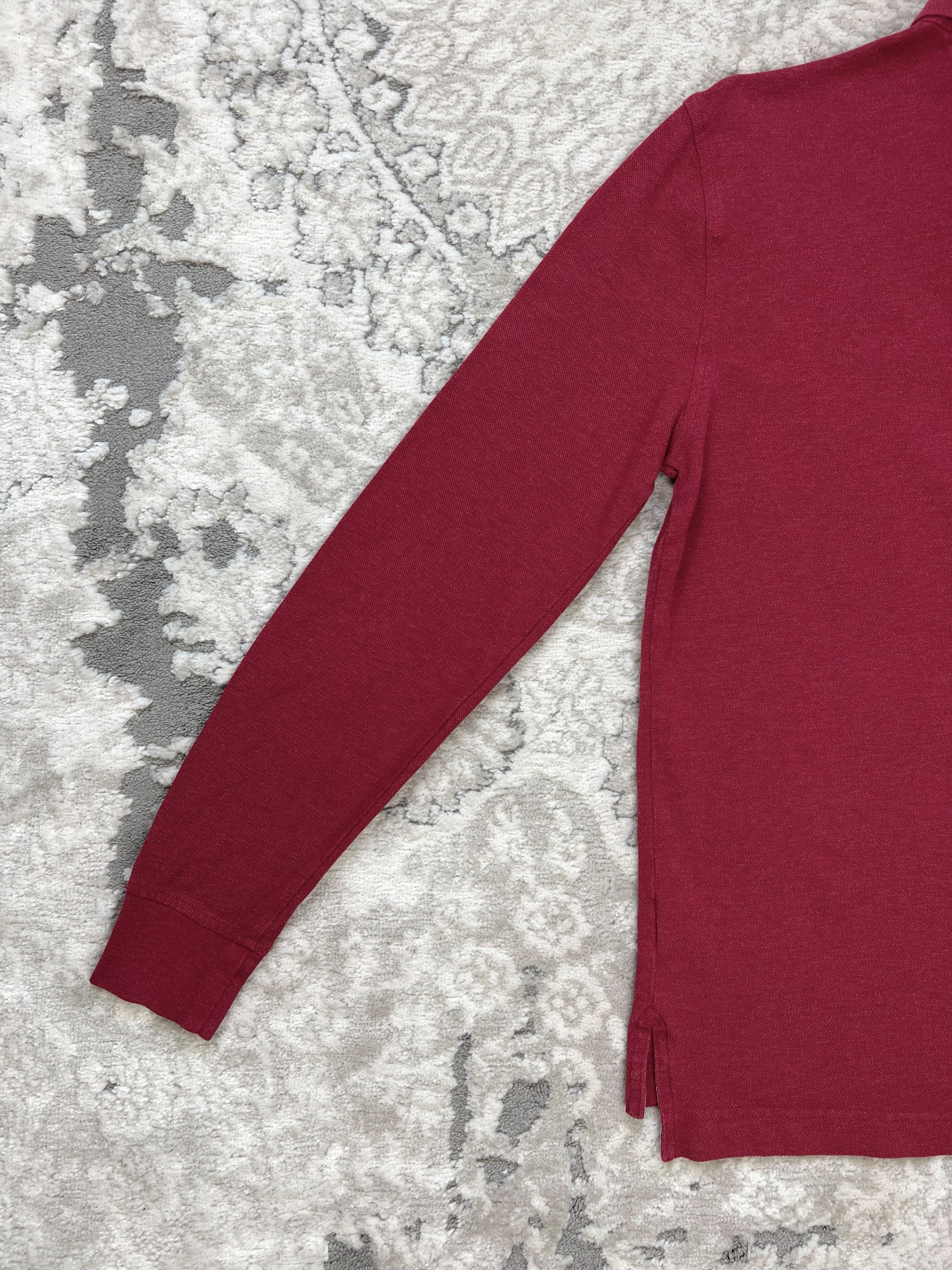 Tommy Hilfiger Tommy Hilfiger Burgundy Long Sleeve Polo Shirt Classic Fit S Size US S / EU 44-46 / 1 - 13 Thumbnail