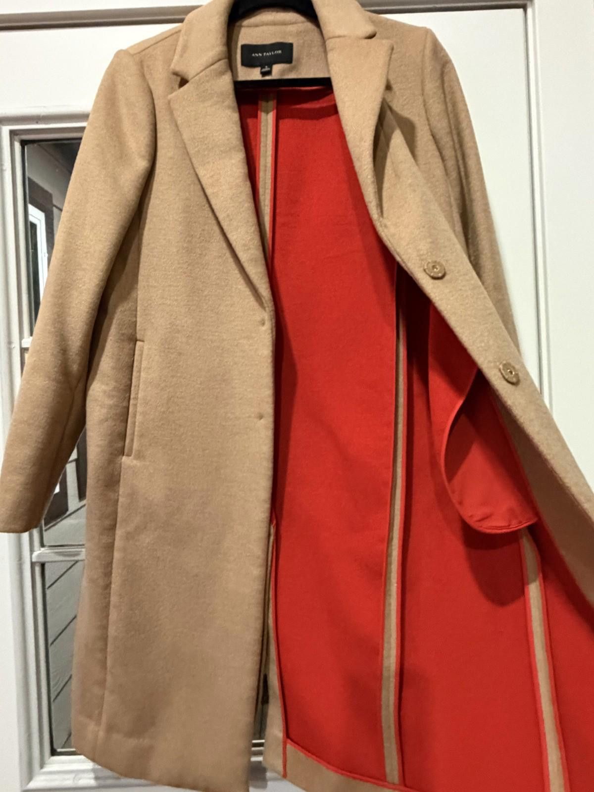 Ann Taylor NWOT Neutral Camel - Ann Taylor Signature Wool Blend Coat Size S / US 4 / IT 40 - 4 Thumbnail