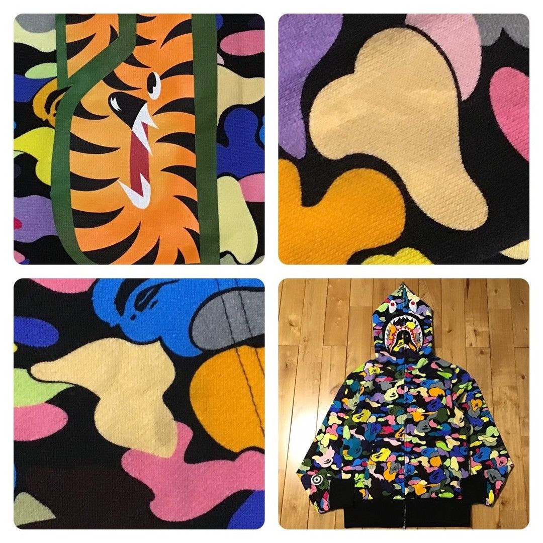Bape BAPE Multi camo WGM shark full zip hoodie a bathing ape Size US S / EU 44-46 / 1 - 7 Thumbnail