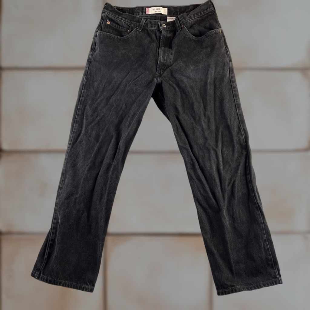 Levi's VINTAGE Levi's 550 Jeans Mens 34x30 Black Relaxed Fit Denim Pants 90s Size US 34 / EU 50 - 1 Thumbnail