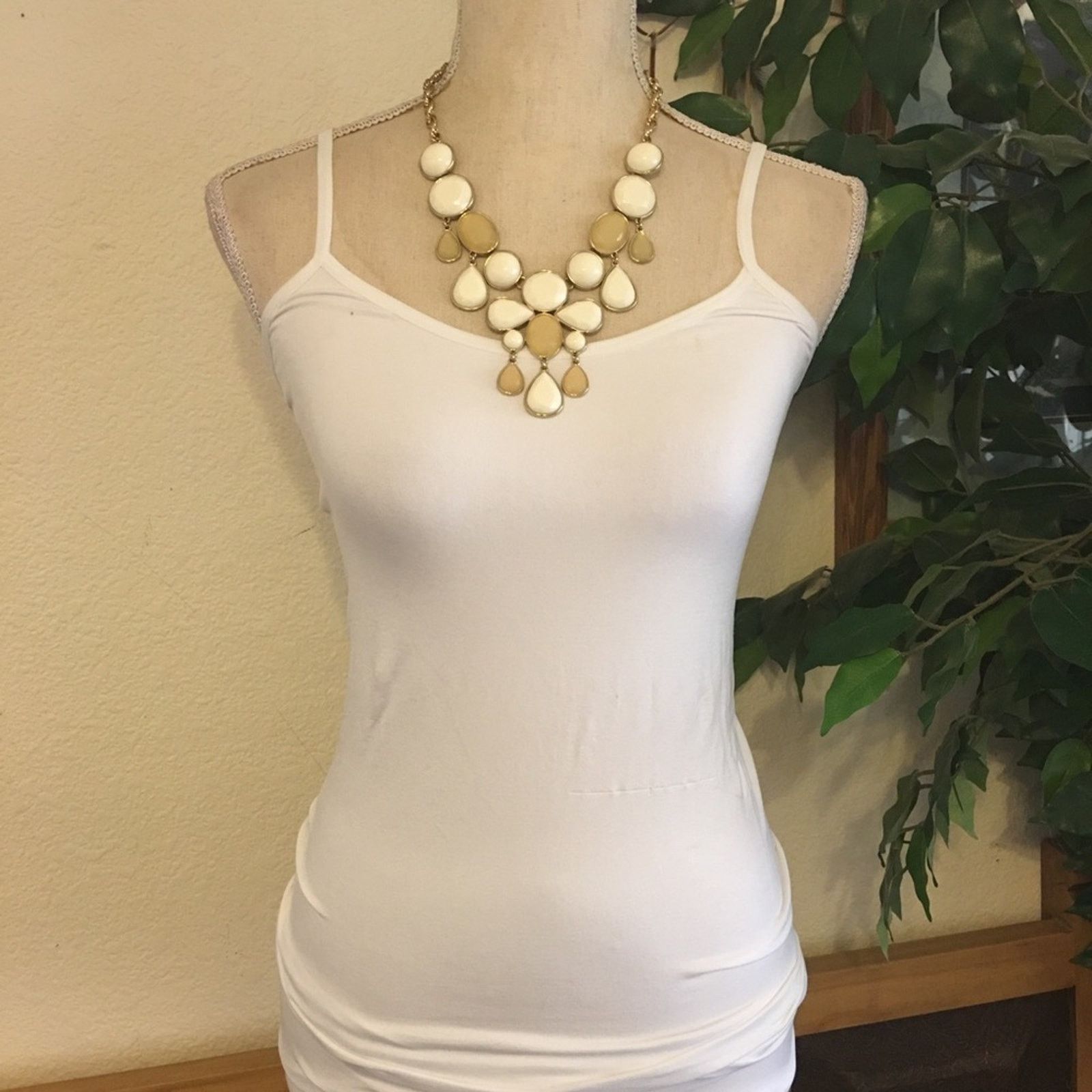 Banana Republic Banana Republic faceted glass gold rope necklace Size ONE SIZE - 4 Thumbnail