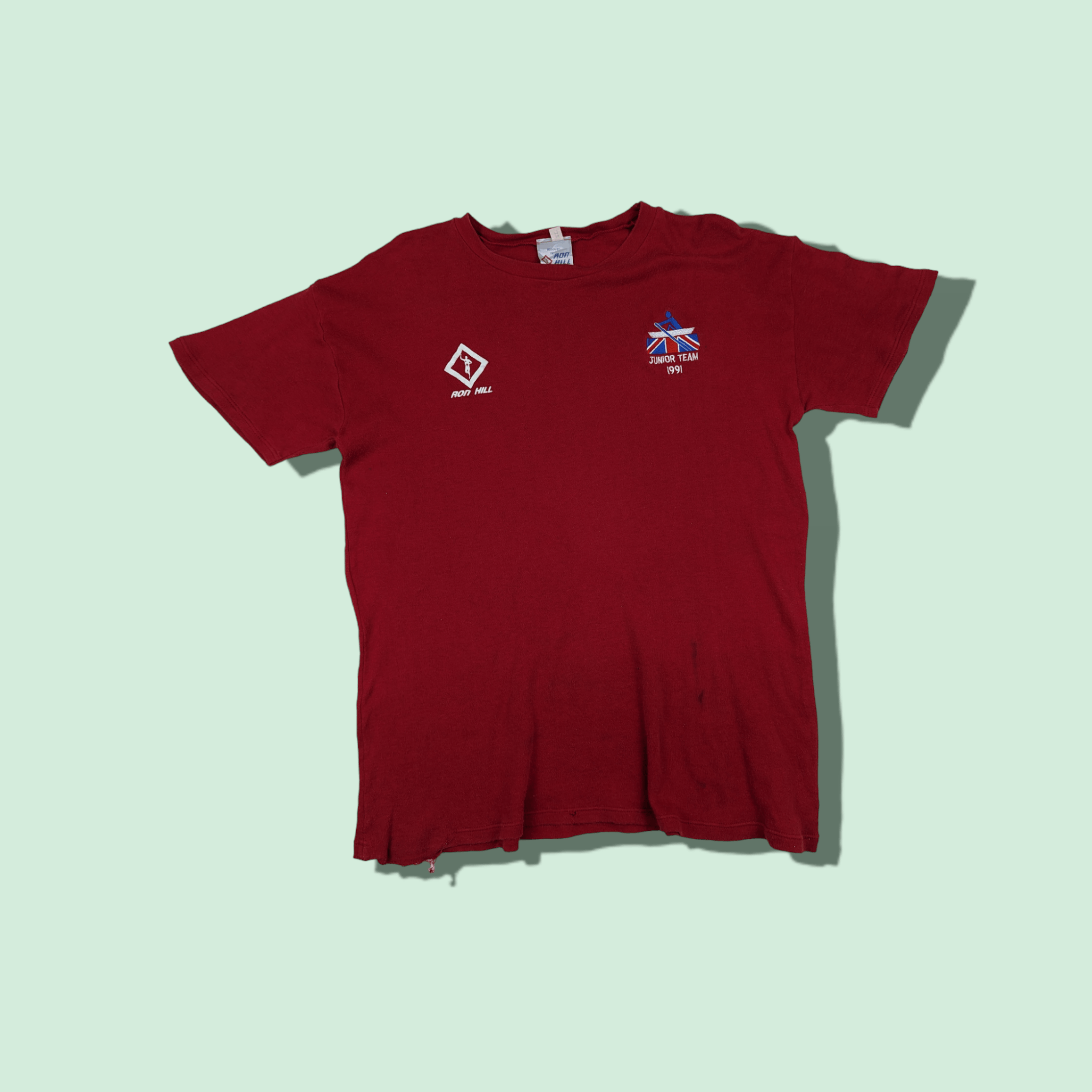 Vintage Vintage 90's RONHILL Britain Junior Team 1991 T Shirt Size XL / US 12-14 / IT 48-50 - 1 Thumbnail