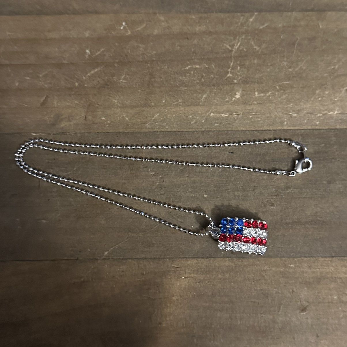 Other Rhinestone American flag pendant necklace Size ONE SIZE - 2 Thumbnail