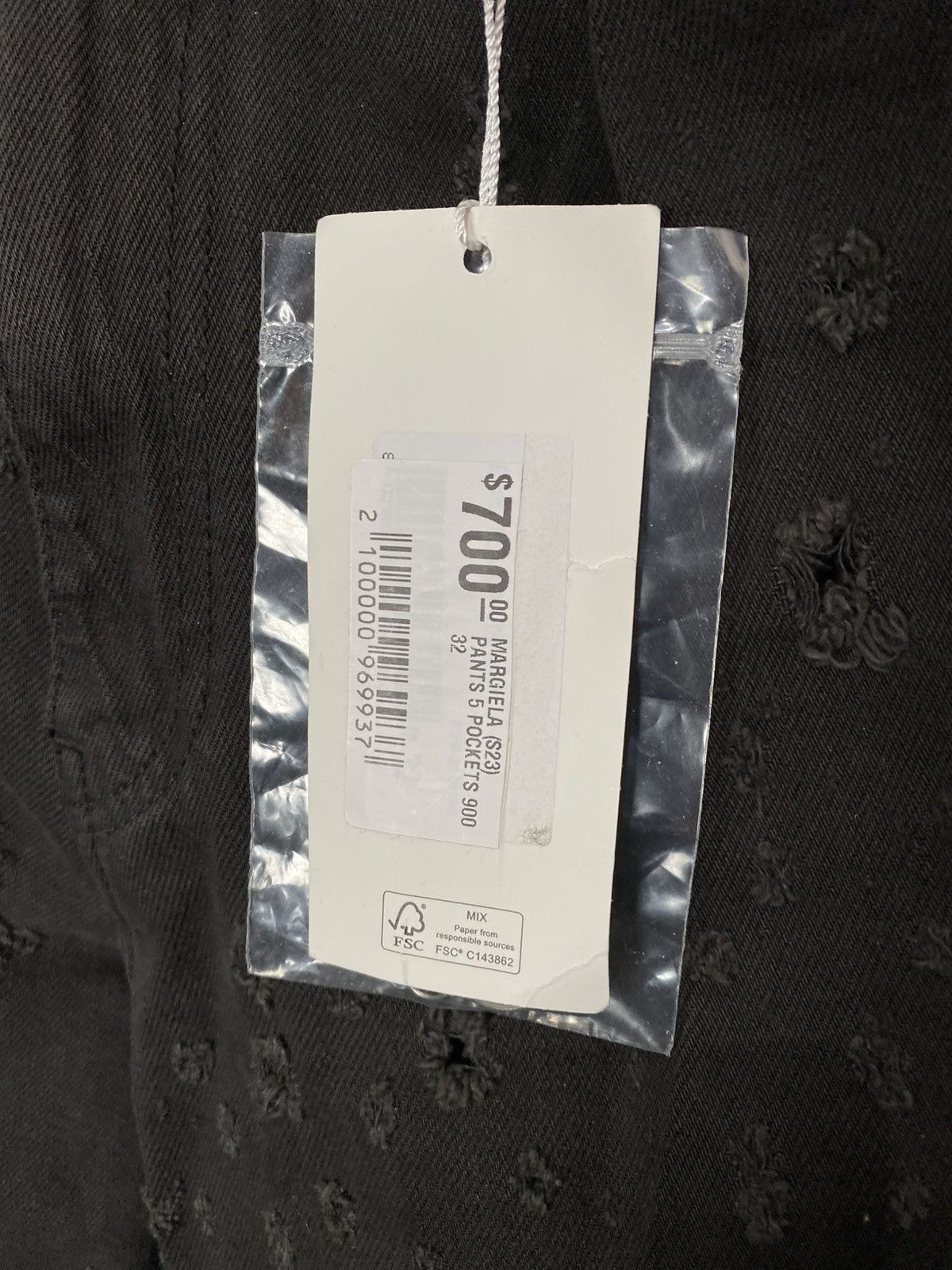 Maison Margiela MM6 MEN LASER DISTRESSED RAW HEM HOLES JEANS Size US 32 / EU 48 - 6 Thumbnail