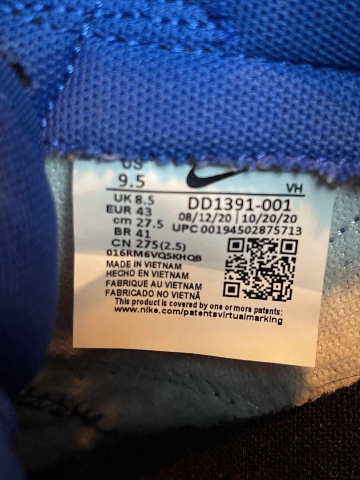 Nike Nike Dunk Low Retro Hyper Cobalt Size US 9.5 / EU 42-43 - 6 Thumbnail