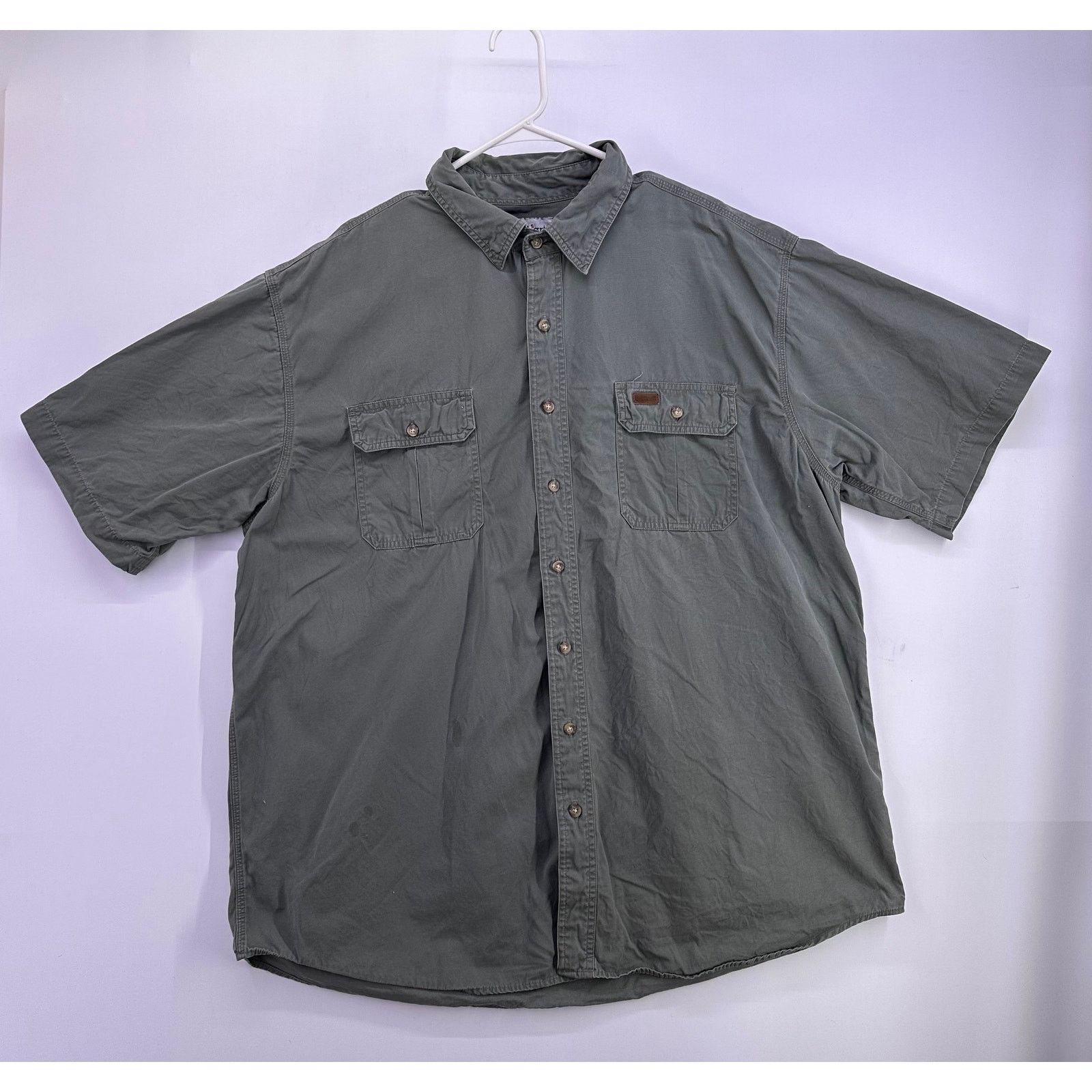 Carhartt Olive Green Carhartt Button Down Shirt Size 2XL Tall Size US XXL / EU 58 / 5 - 1 Thumbnail