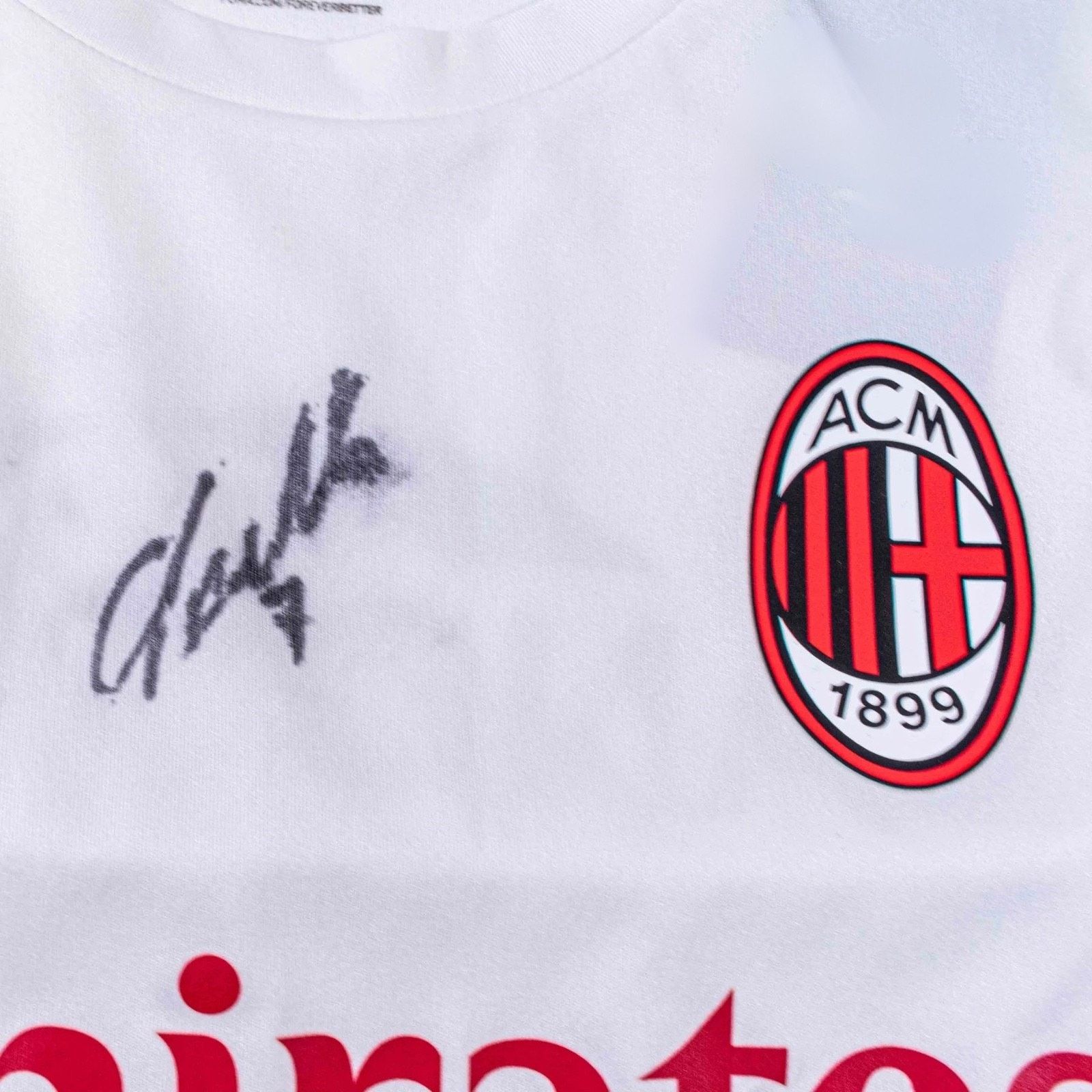 Puma AC Milan Alvaro Morata Signed Training Worn Jersey Puma Sz L Size US L / EU 52-54 / 3 - 4 Thumbnail