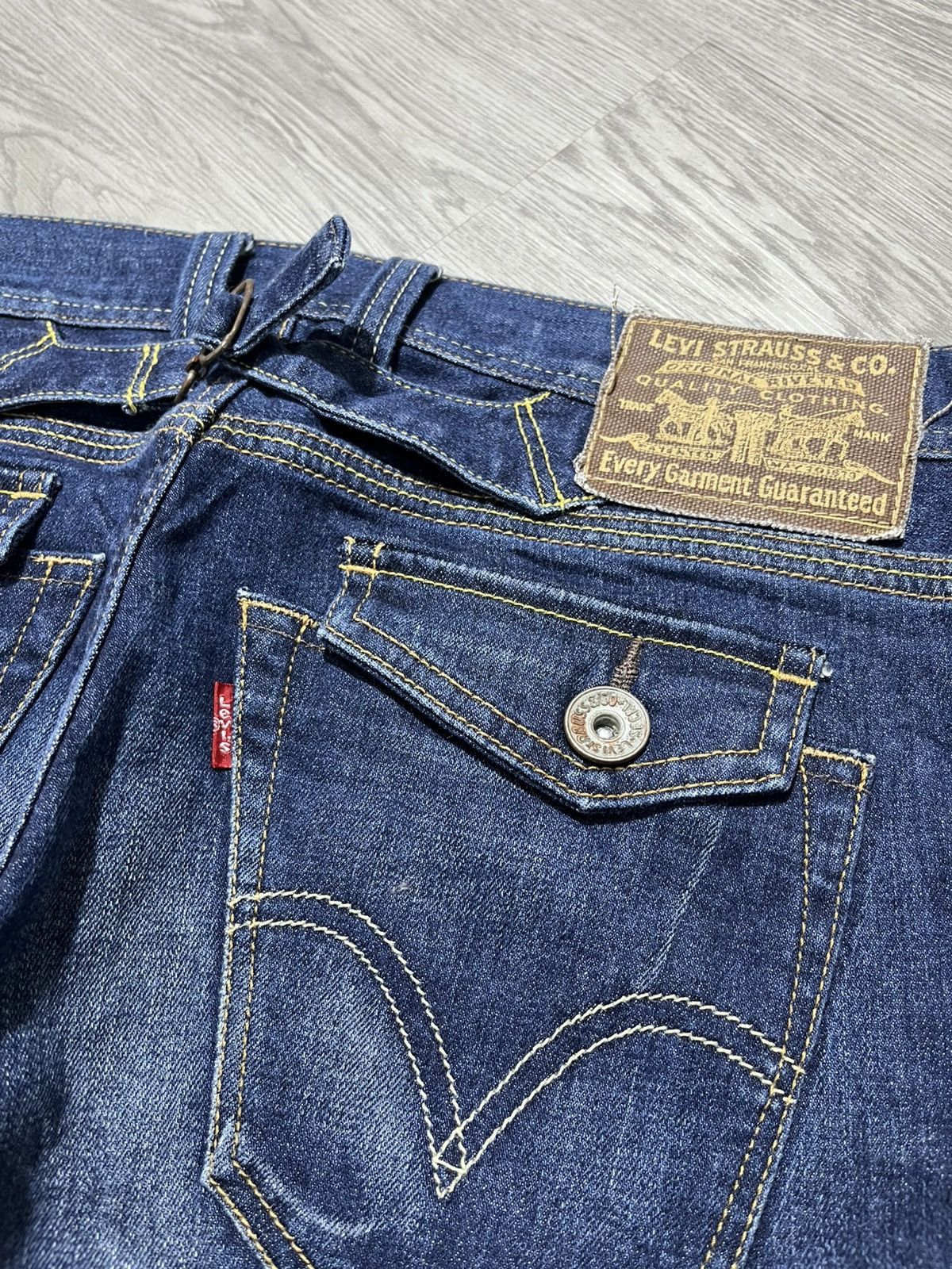 Japanese Brand Vintage Levis Buckleback Bootcut Clawmark Flared Jeans Pants Size US 30 / EU 46 - 18 Thumbnail