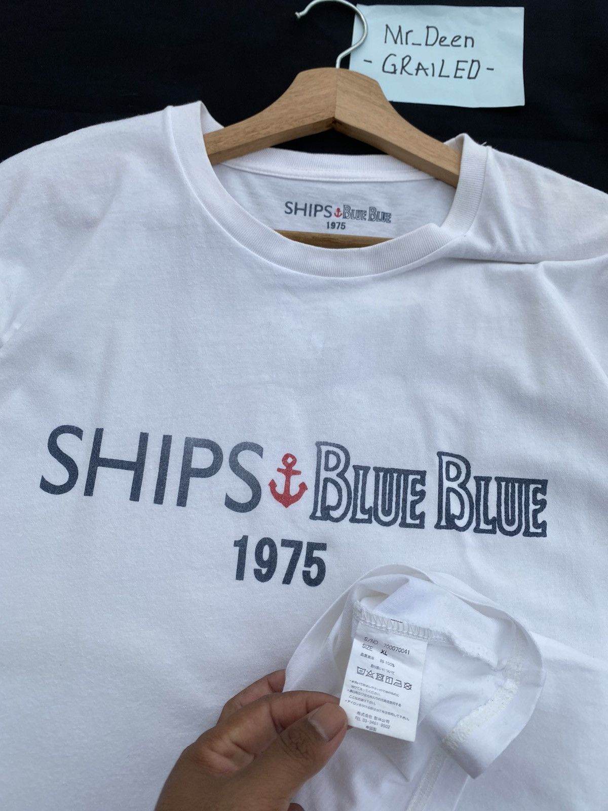 Blue Blue Japan Rare Vintage SHIPS Blue Blue 1975 Tshirt Size US L / EU 52-54 / 3 - 12 Thumbnail