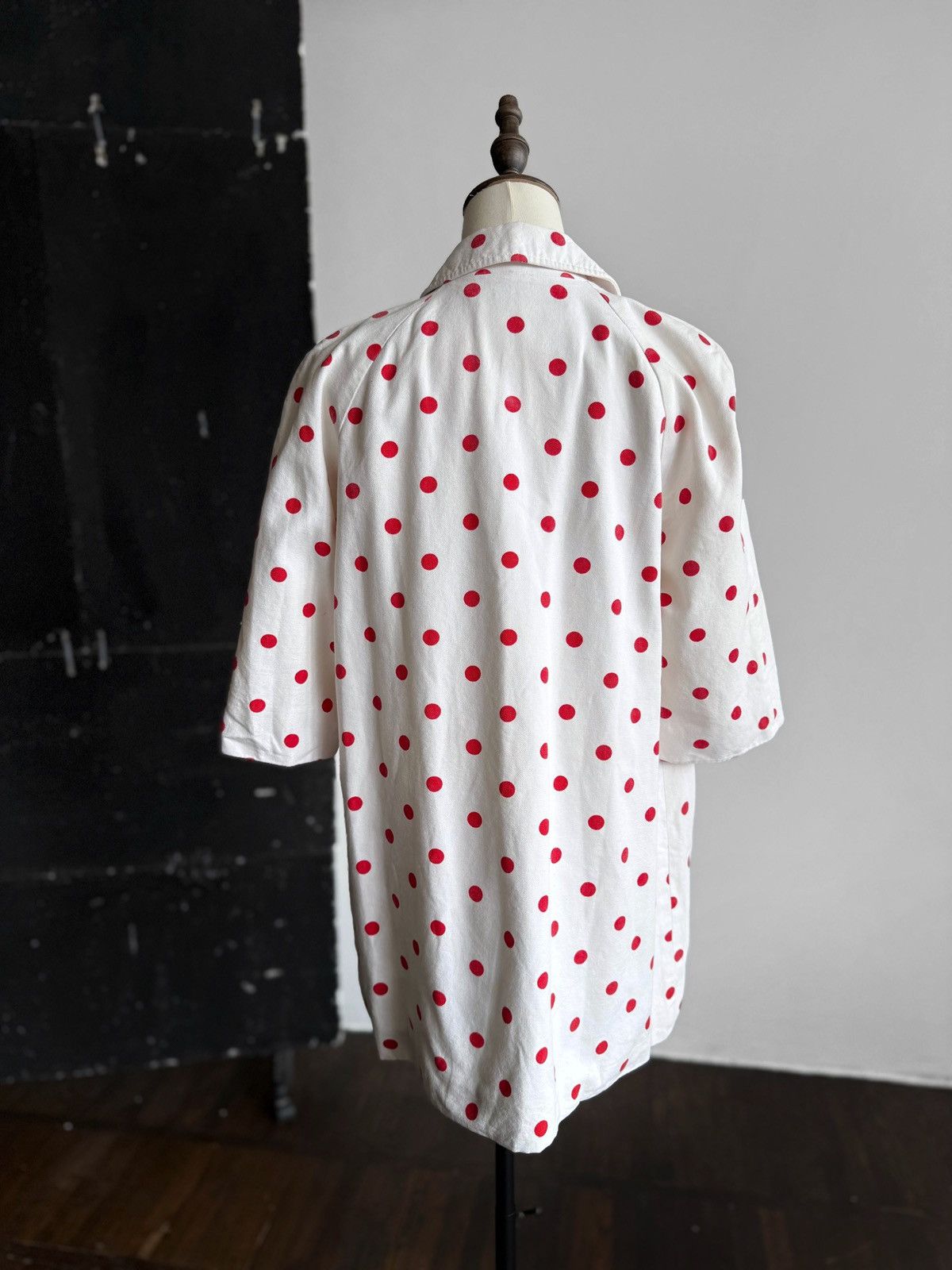 Aquascutum Aquascutum London Womens White Red Polka Dot Coat Jacket Size L / US 10 / IT 46 - 2 Thumbnail