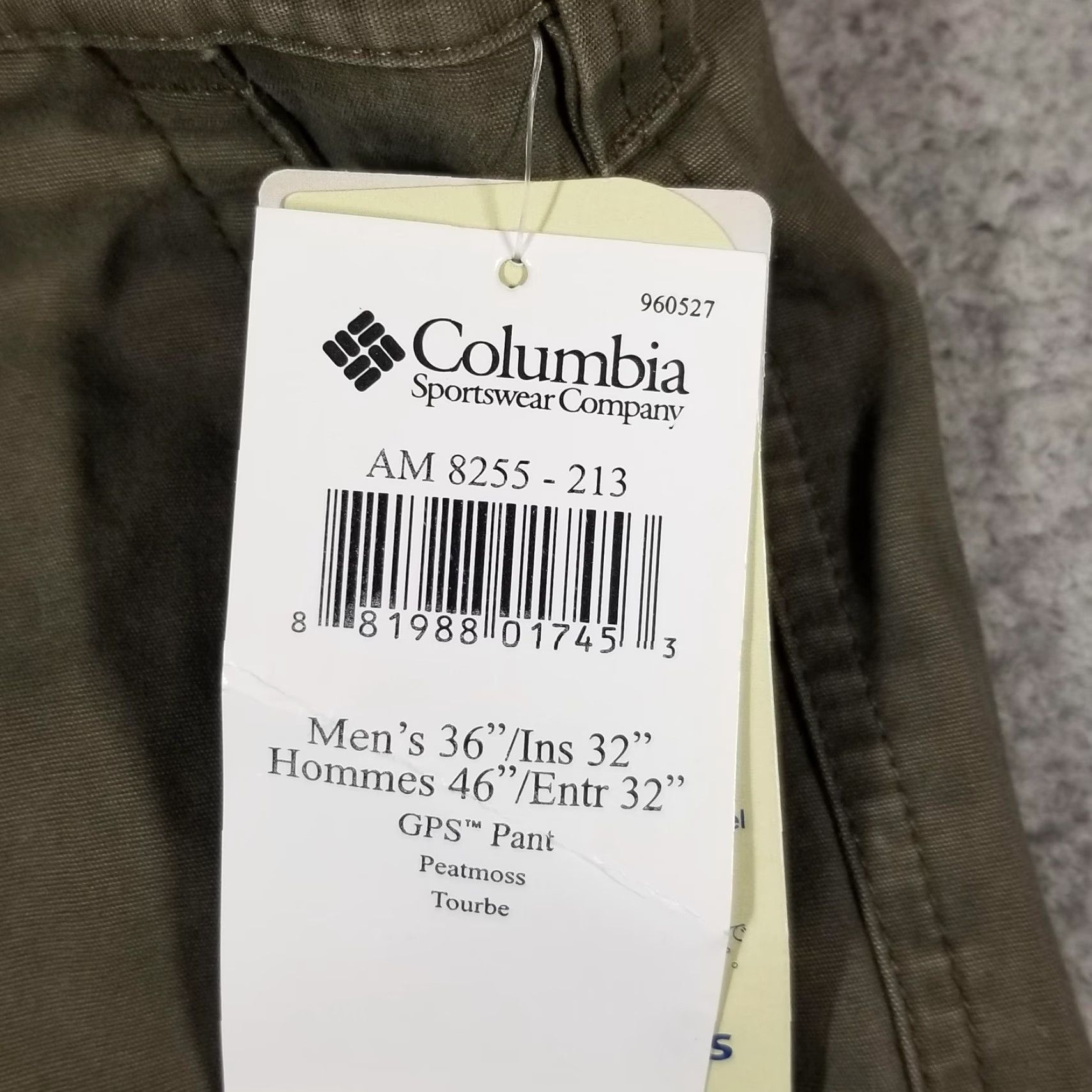 Vintage Columbia GPS Pants Chino Cotton 36x32 Peatmoss Green Mens Size US 36 / EU 52 - 3 Thumbnail