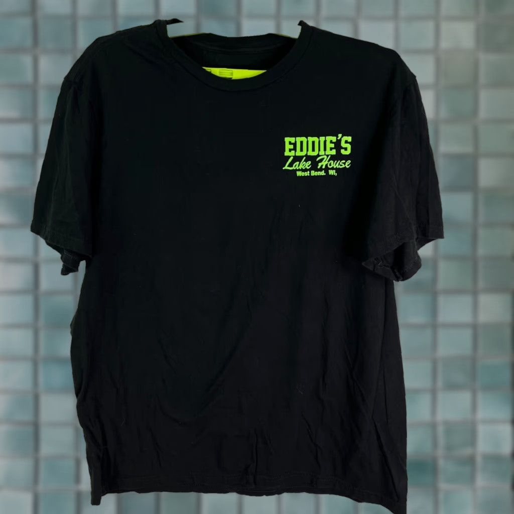 Vintage VINTAGE is not applicable; Eddie's Lake House Bar West Bend WI T-Shirt Adult XL Black Size US XL / EU 56 / 4 - 1 Thumbnail