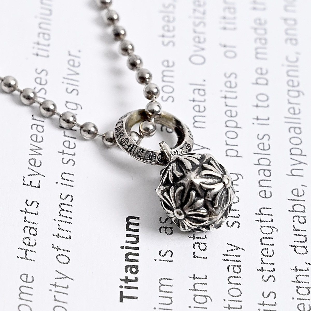 Chrome Hearts CHROME HEARTS PYRMD PLUS BALL NECKLACE SILVER Size ONE SIZE - 2 Thumbnail