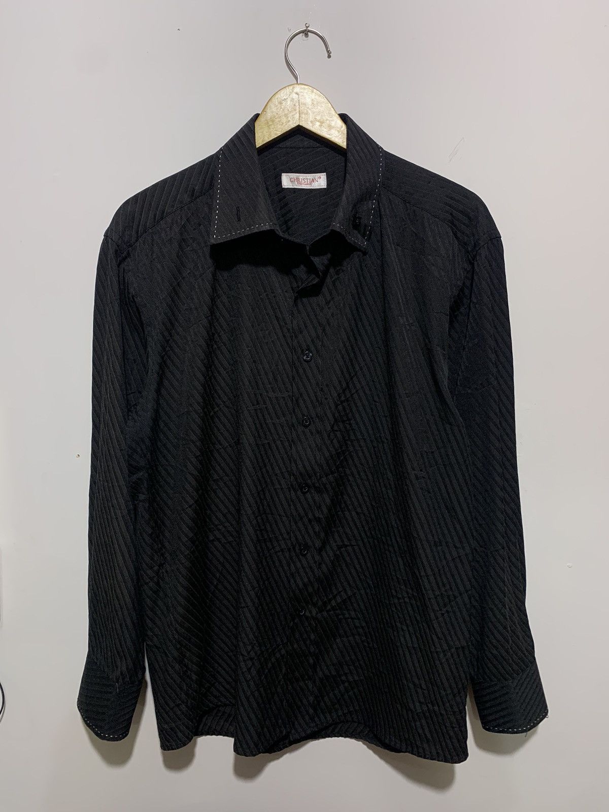 image of Avant Garde Christianstephanus-Japanese Shirt Y2K Lgb in Black, Men's (Size Large)