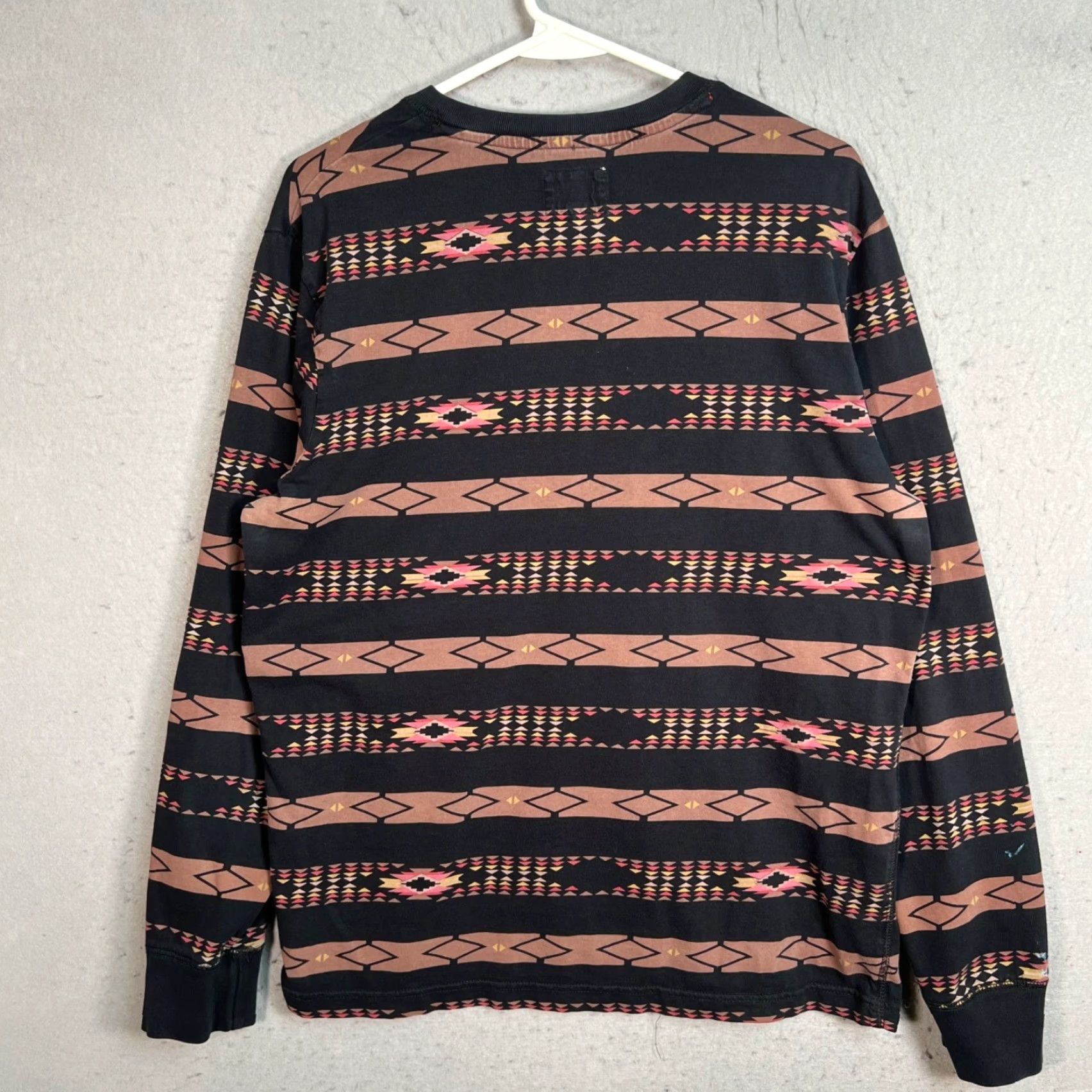 Vintage Koto Shirt Women M Black Brown Aztec Long Sleeve Henley Button-Up Casual Aztec Womens M Black Cotton Vintage No Size M / US 6-8 / IT 42-44 - 2 Thumbnail