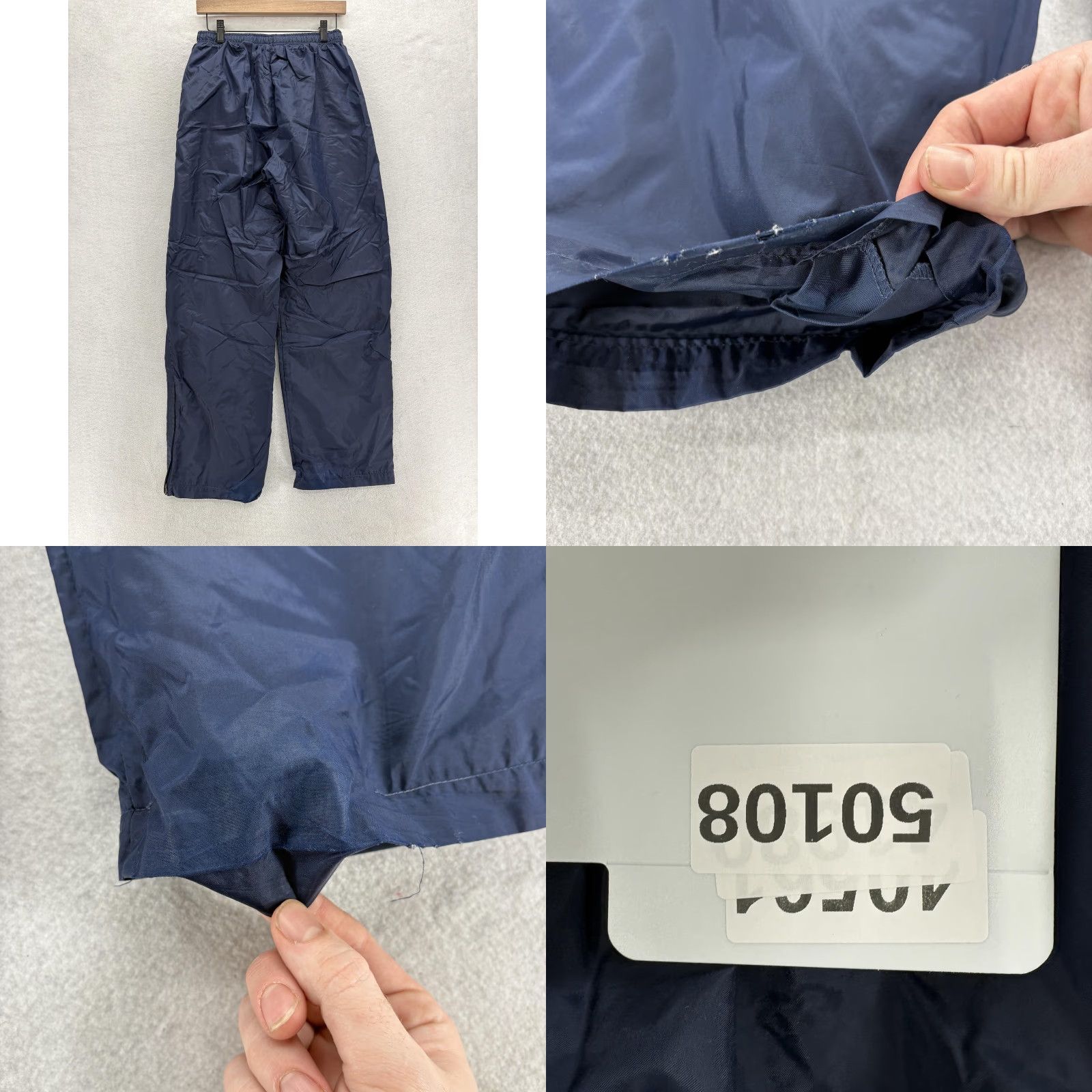 Nike VINTAGE Nike Woven Track Pants Mens M Blue Lined Elastic Zip Hem Gym 90s Size US 31 - 9 Thumbnail