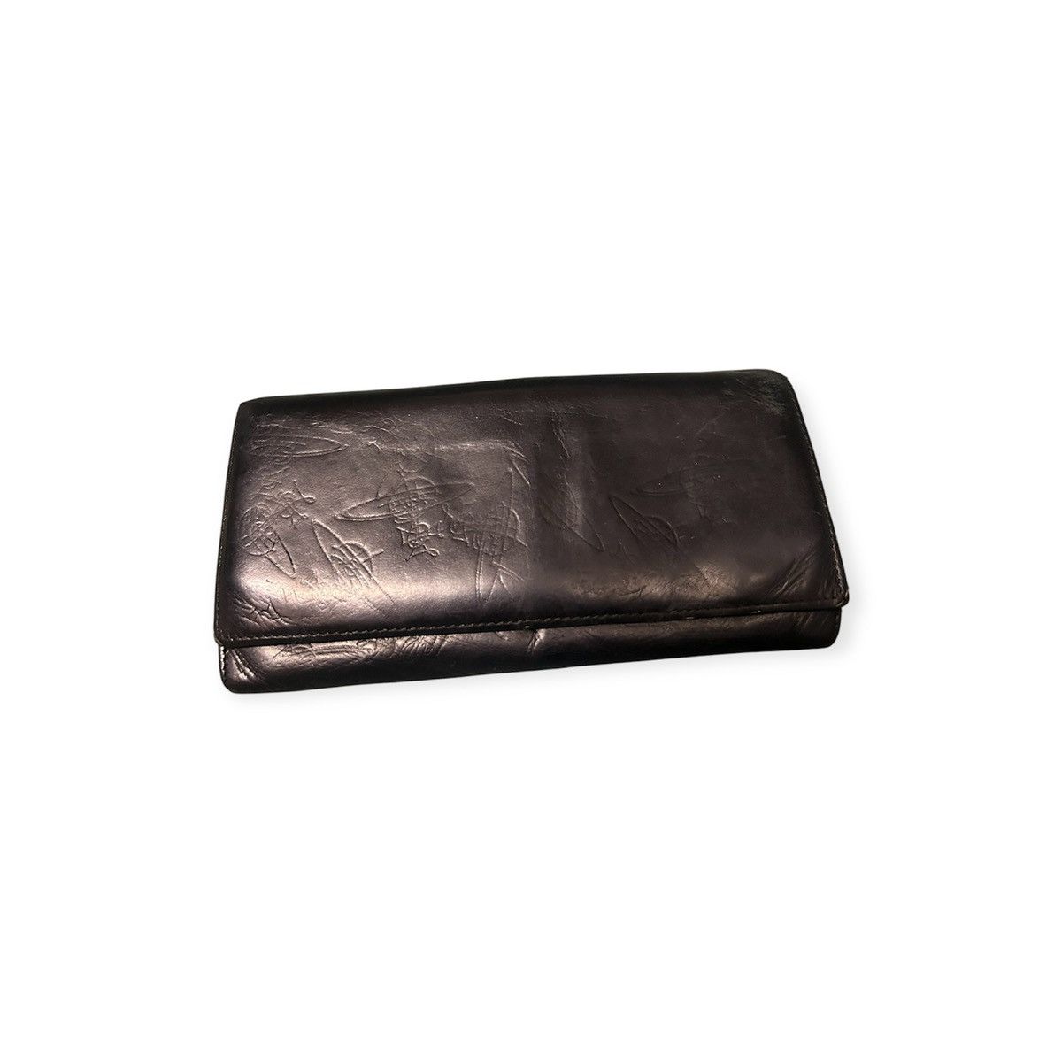Vivienne Westwood London Orb Stamp Leather Black Long Wallet Size ONE SIZE - 4 Thumbnail