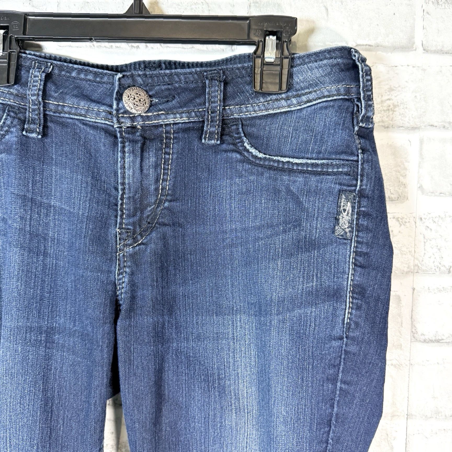 Silver Jeans Co. SILVER JEANS Suki Jogging Jeans Blue Womens Size 27x31 Metal Theme Size 27" / US 4 / IT 40 - 2 Thumbnail