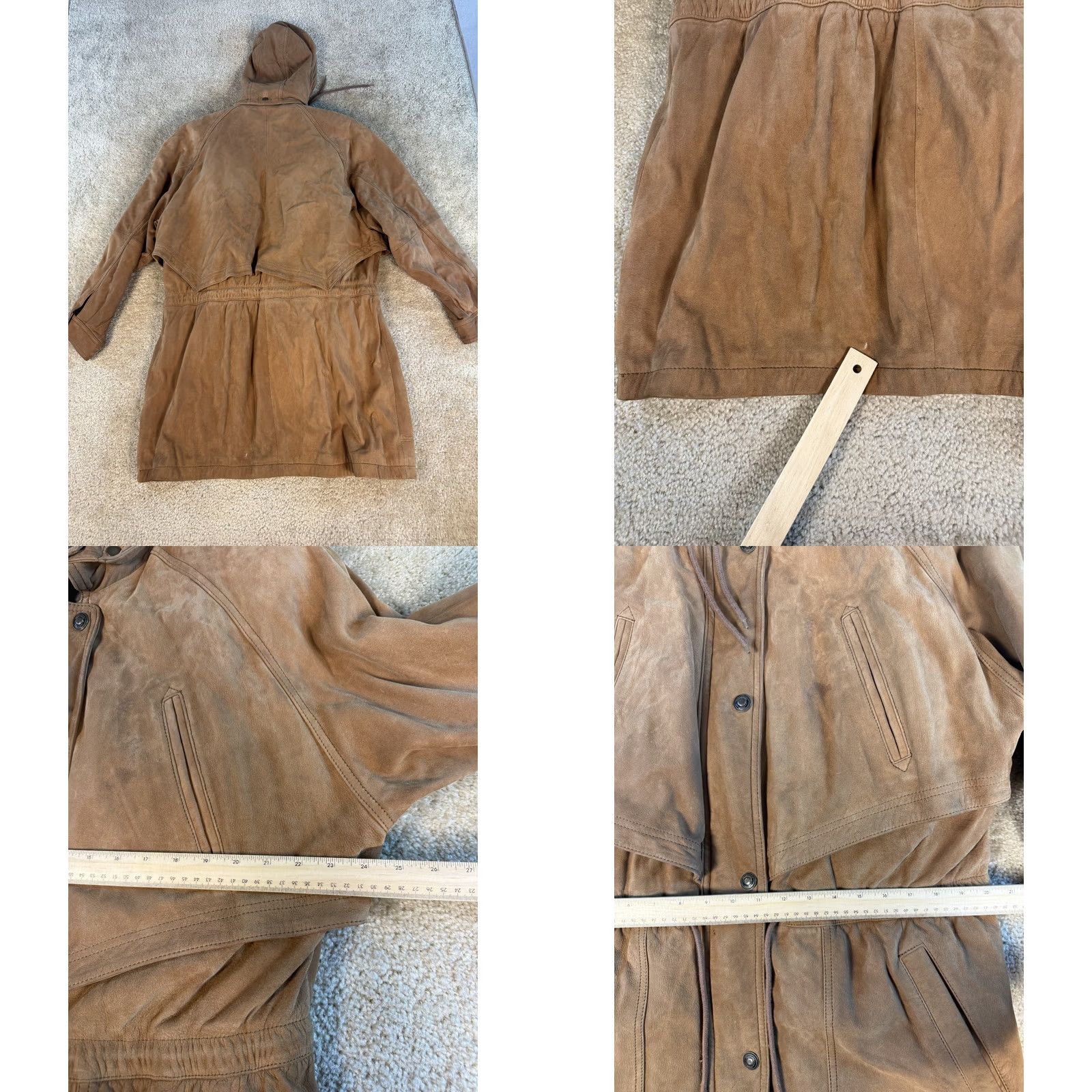 Vintage VINTAGE Wilsons Leather Jacket Coat Parka Hood Brown Size Large 80s Outdoor Classic Size L / US 10 / IT 46 - 9 Thumbnail