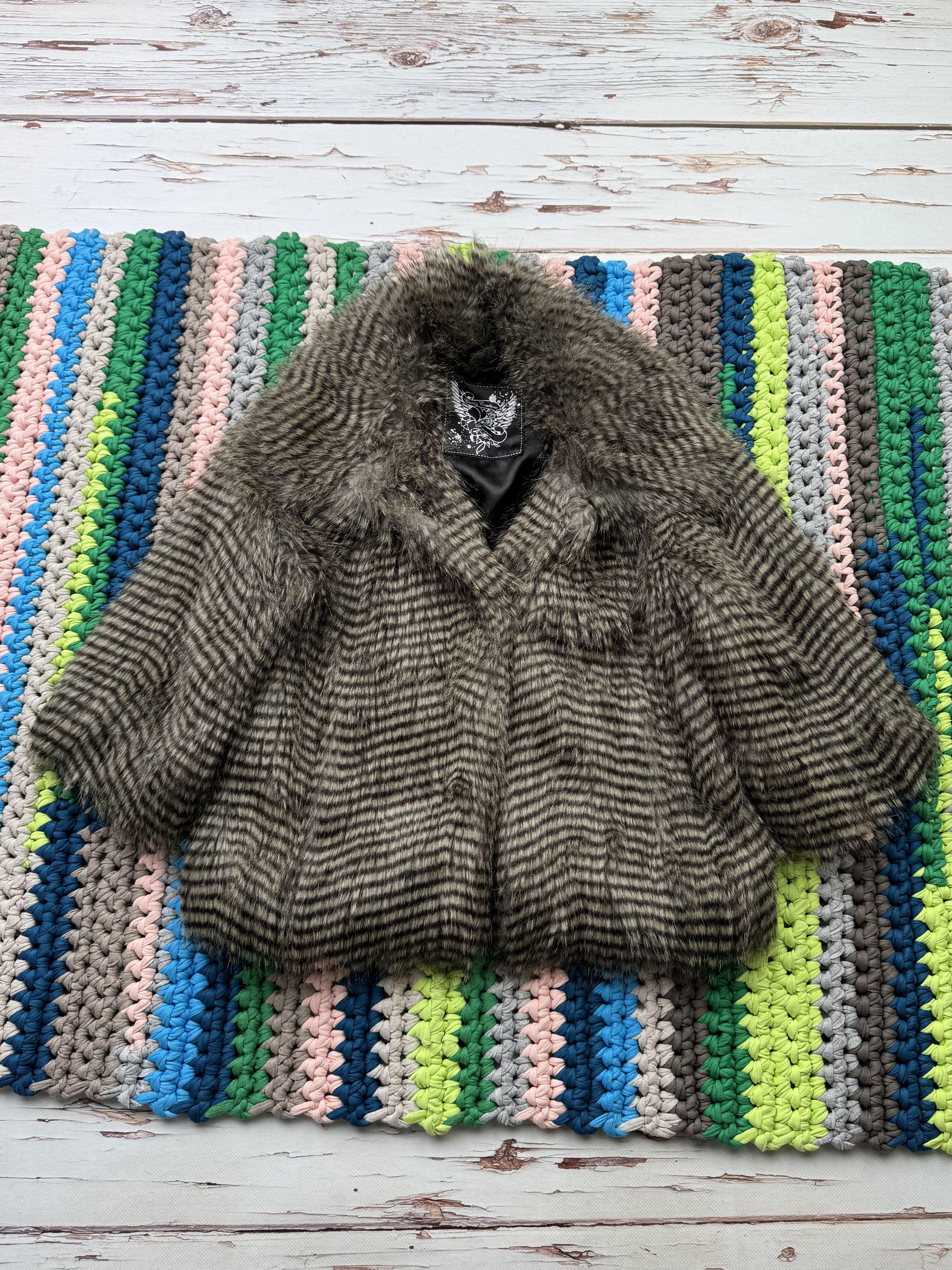 Japanese Brand Vintage Cropped Faux Fur Coat (ET1)(D15) Size XS / US 0-2 / IT 36-38 - 1 Thumbnail
