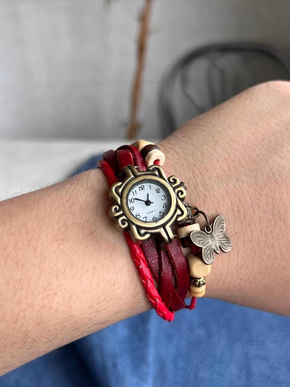 Japanese Brand × Vintage Vintage Japanese style futuristic Watch Red amulet 🦋 Size ONE SIZE - 3 Thumbnail