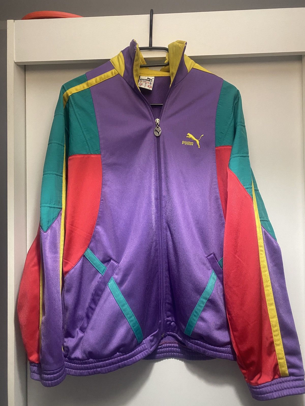 Puma Rare multicolour oversize vintage sweatshirt zip puma 90s Size US S / EU 44-46 / 1 - 1 Thumbnail