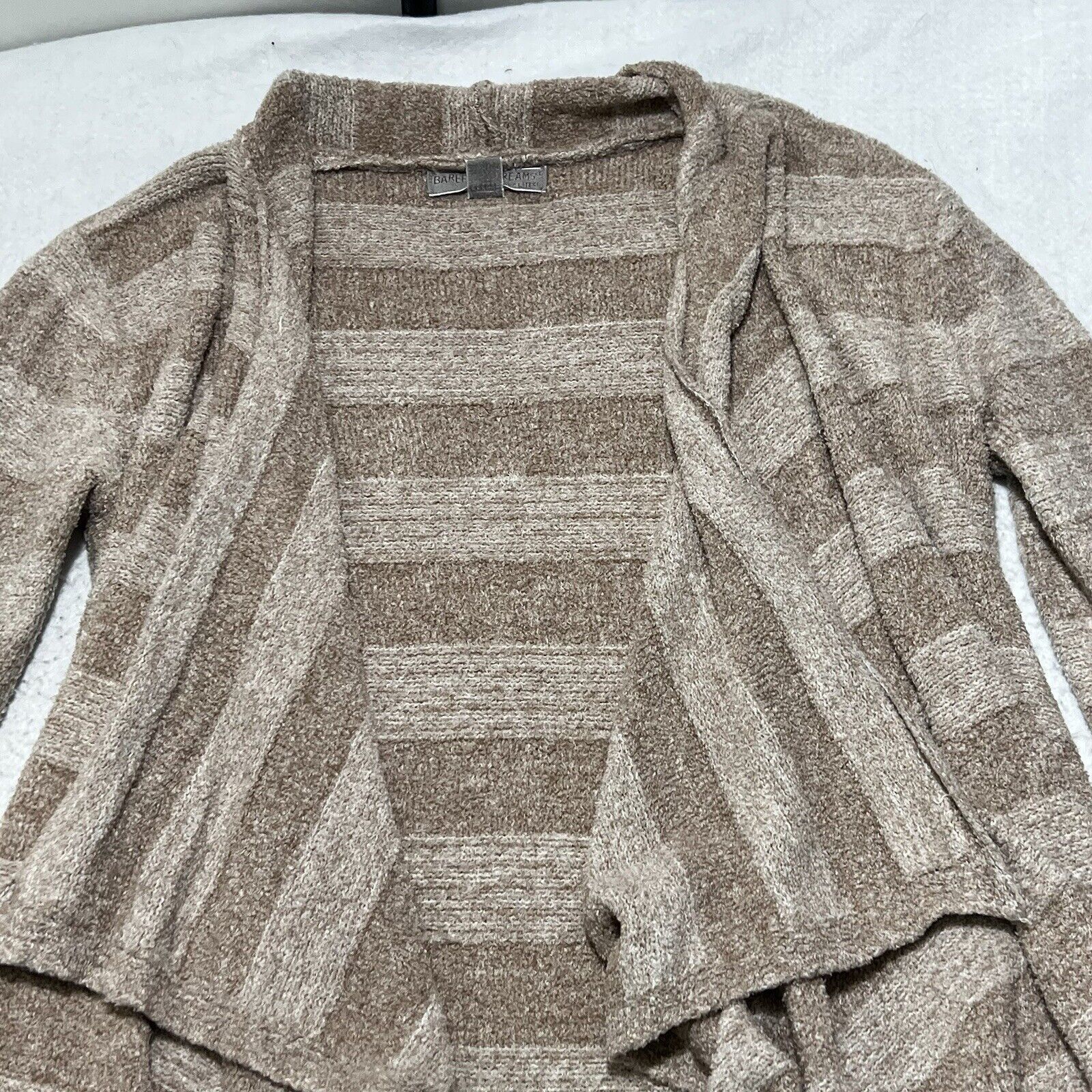 Other Barefoot Dreams Bamboo Chic Lite Striped Open Front Cardigan Size M / US 6-8 / IT 42-44 - 2 Thumbnail