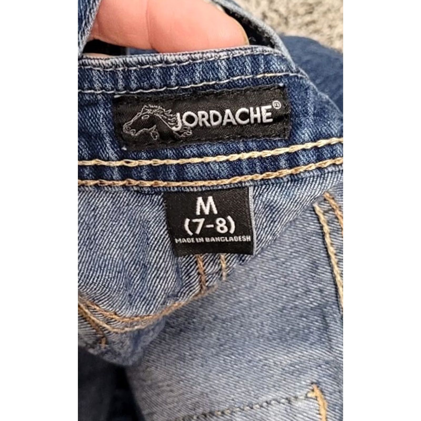 Jordache VINTAGE 90S JORDACHE Jean Bib Overalls Carpenter Denim Blue Size Medium 7/8 VTG Size 32" / US 10 / IT 46 - 3 Thumbnail