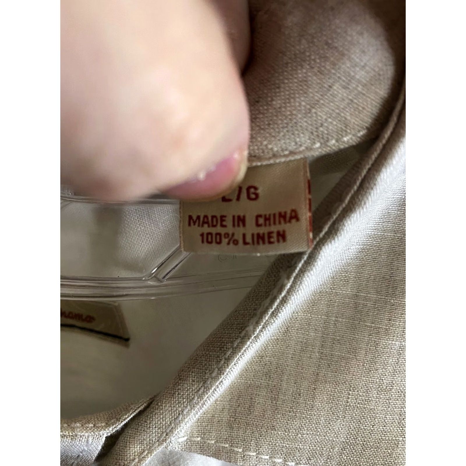 Tommy Bahama Tommy Bahama 100% Linen SHIRT Short Sleeve Button-Up Beige Large L 33 Mens Size US L / EU 52-54 / 3 - 6 Thumbnail