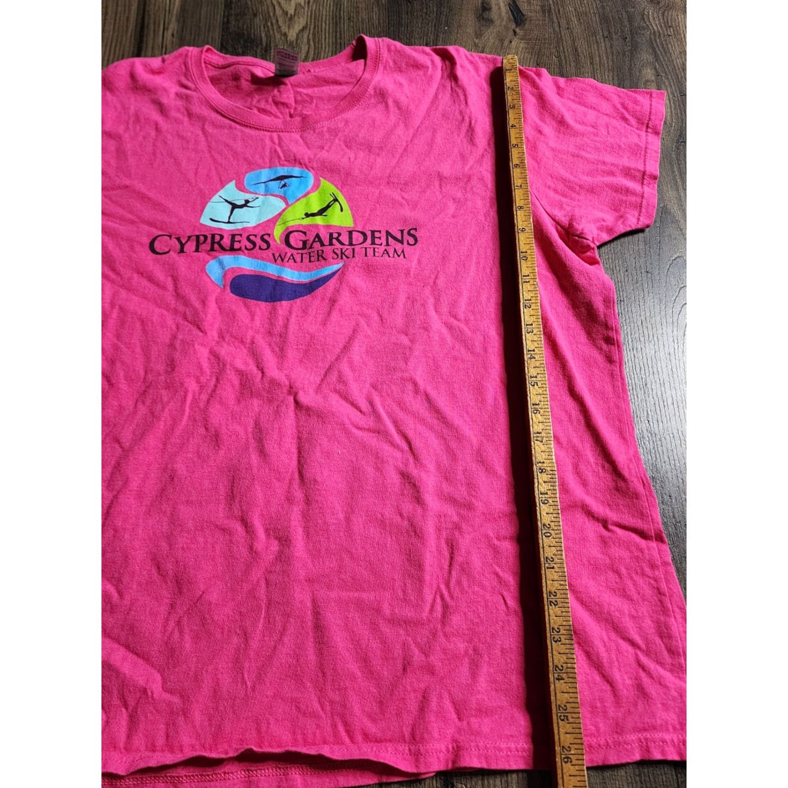 Gildan Womens 2XL Cypress Gardens FL Water Ski Team Shirt Pink Size XXL / US 16-18 / IT 52-54 - 2 Thumbnail