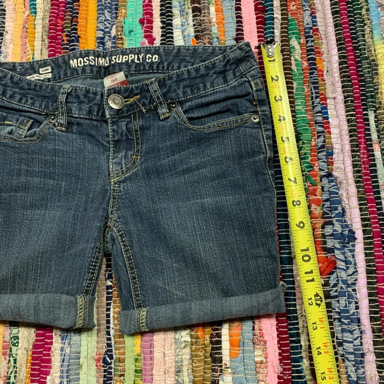 Designer Mossimo Supply Co. Dark Blue Denim Shorts Size 30" / US 8 / IT 44 - 4 Thumbnail