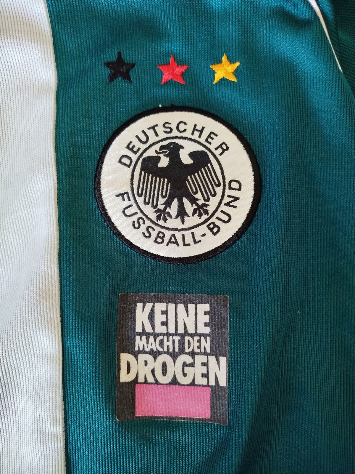 Adidas Germany 1998/2000 player issued Mercedes shirt jersey Size US XL / EU 56 / 4 - 3 Thumbnail