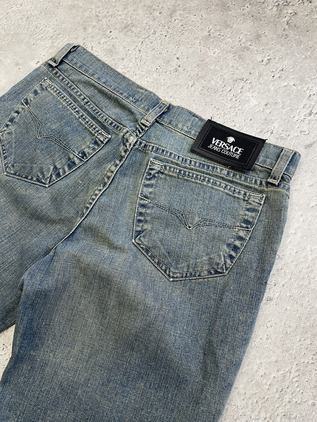 Versace Versace jeans couture denim distressed pants y2k Size US 31 - 15 Thumbnail