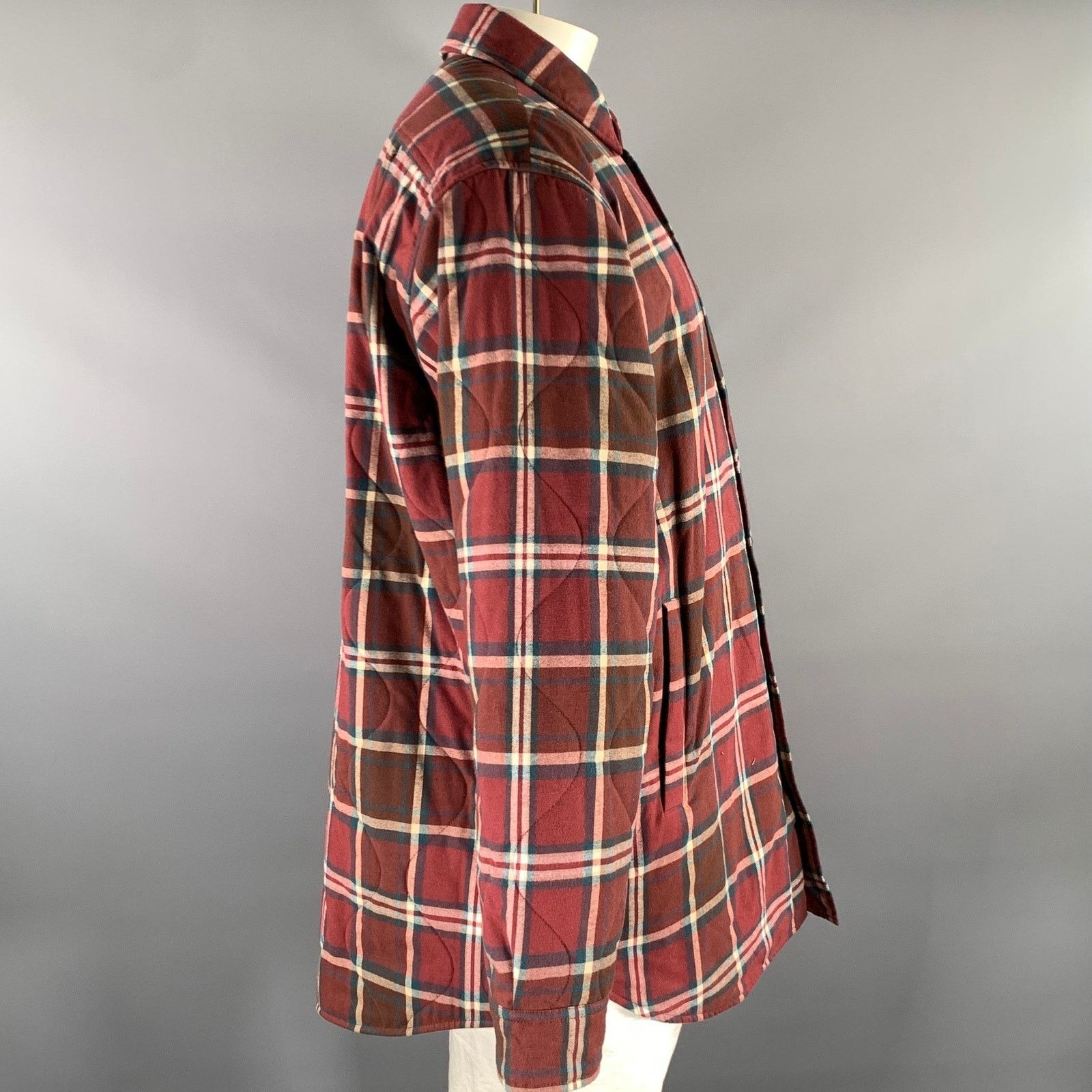 Acne Studios ACNE STUDIOS Size 42 Burgundy Plaid Cotton Poly Jacket Size US XS / EU 42 / 0 - 2 Thumbnail