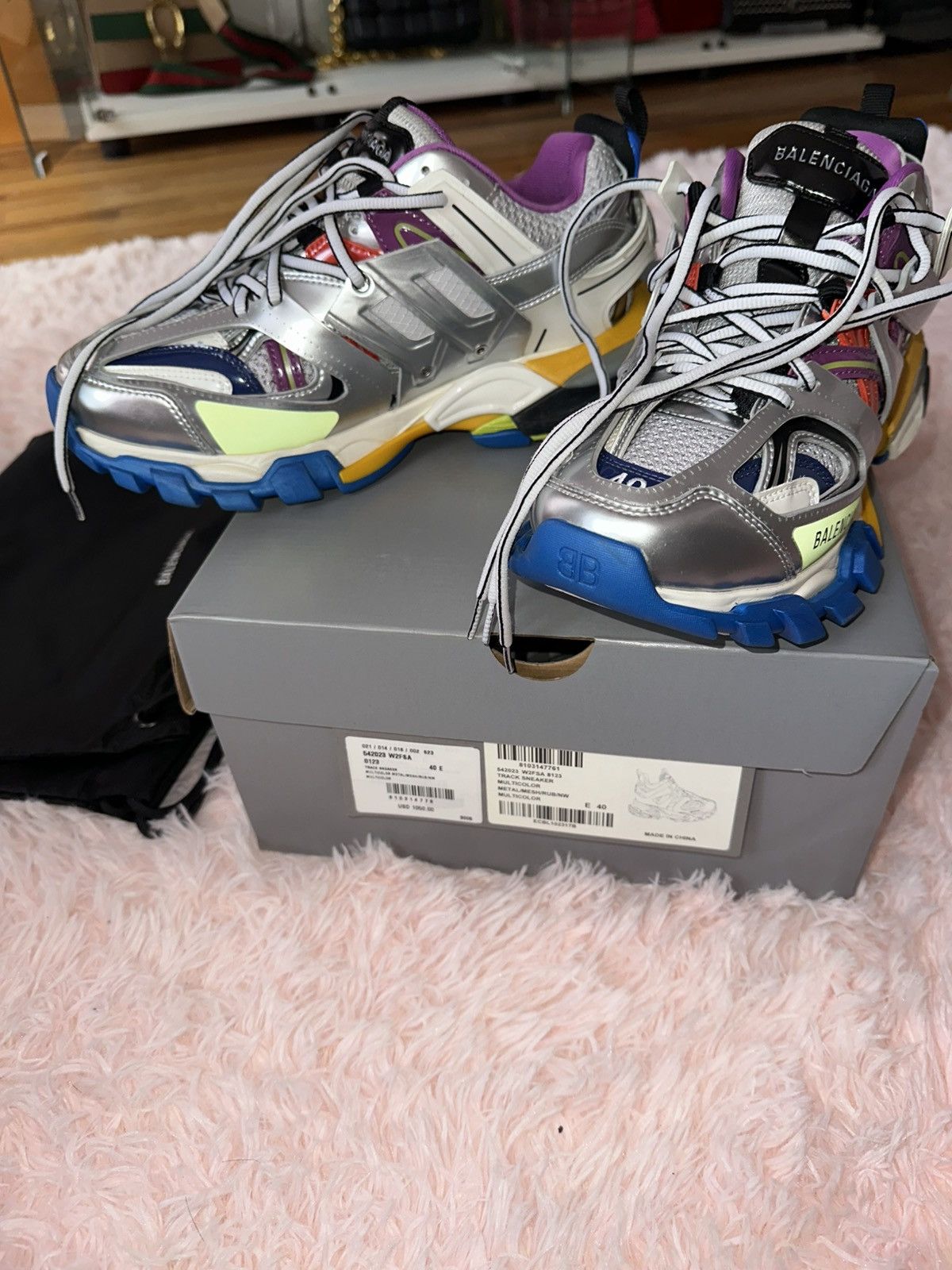 Balenciaga Balenciaga Track Sneaker 'Metallic Multicolor Size US 7 / EU 40 - 8 Thumbnail