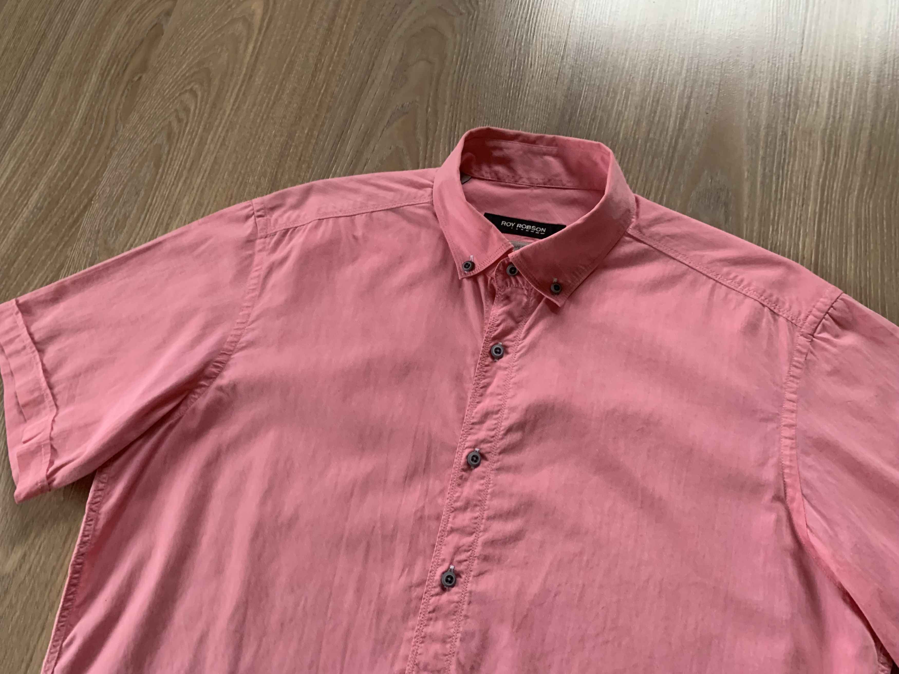 Designer Roy Robson Shape Fit Pink Short Sleeve Shirt Size US M / EU 48-50 / 2 - 4 Thumbnail