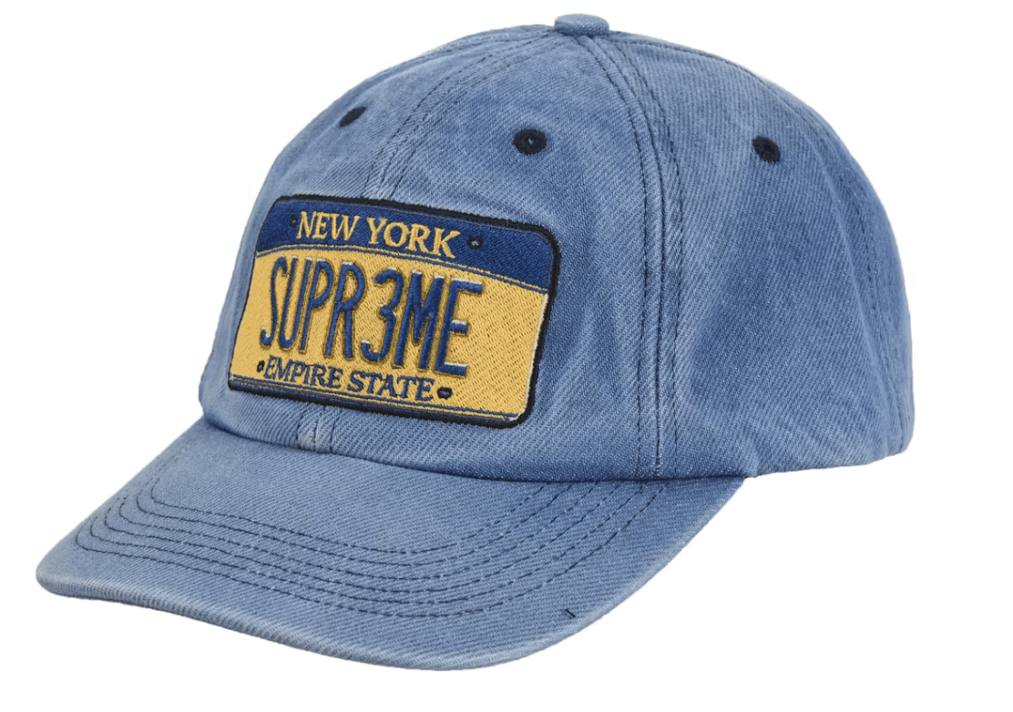Supreme Supreme License Plate 6-Panel (FW25) Denim Sz Adjustable Size ONE SIZE - 1 Thumbnail