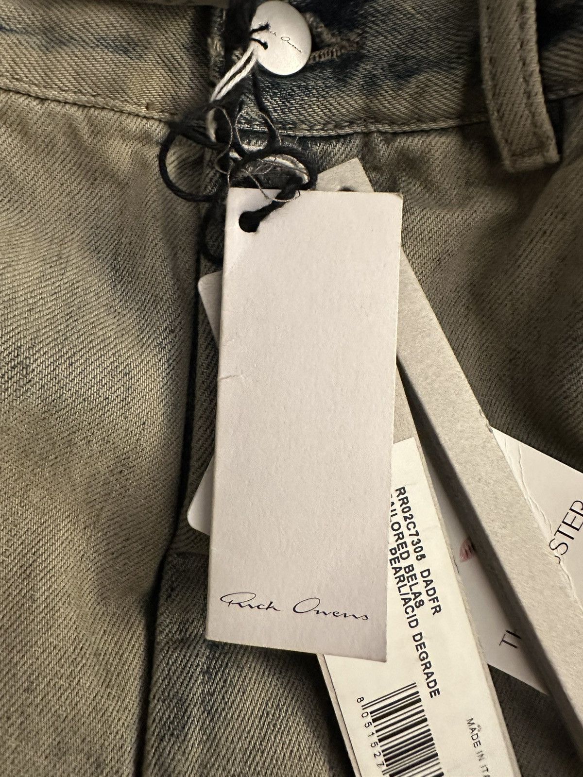 Rick Owens LUXOR Tailored Belas Acid Degrade Jeans, size 48 Size US 32 / EU 48 - 19 Thumbnail