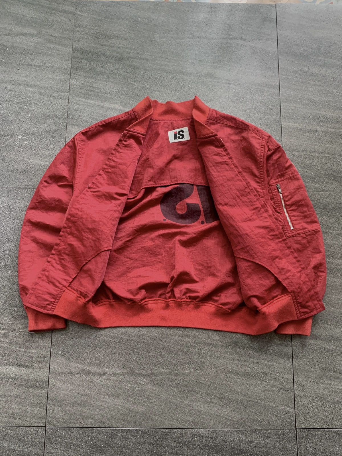 Issey Miyake 90s IS Logo Bomber Nylon Jacket Size US M / EU 48-50 / 2 - 6 Thumbnail