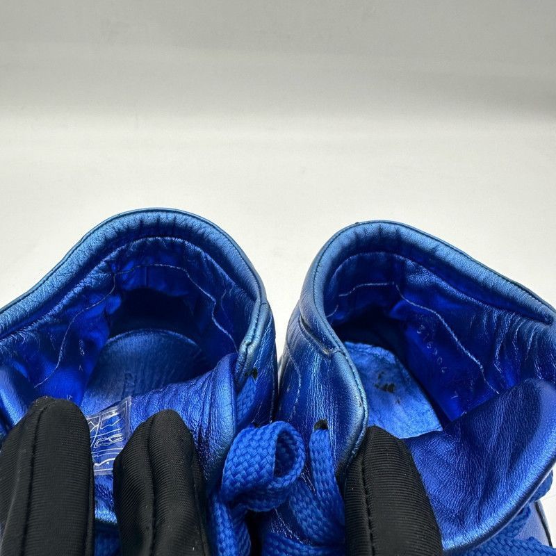 Gucci Gucci Blue Leather High-Top Sneakers for Men - Size US 8 / EU 41 - 5 Thumbnail