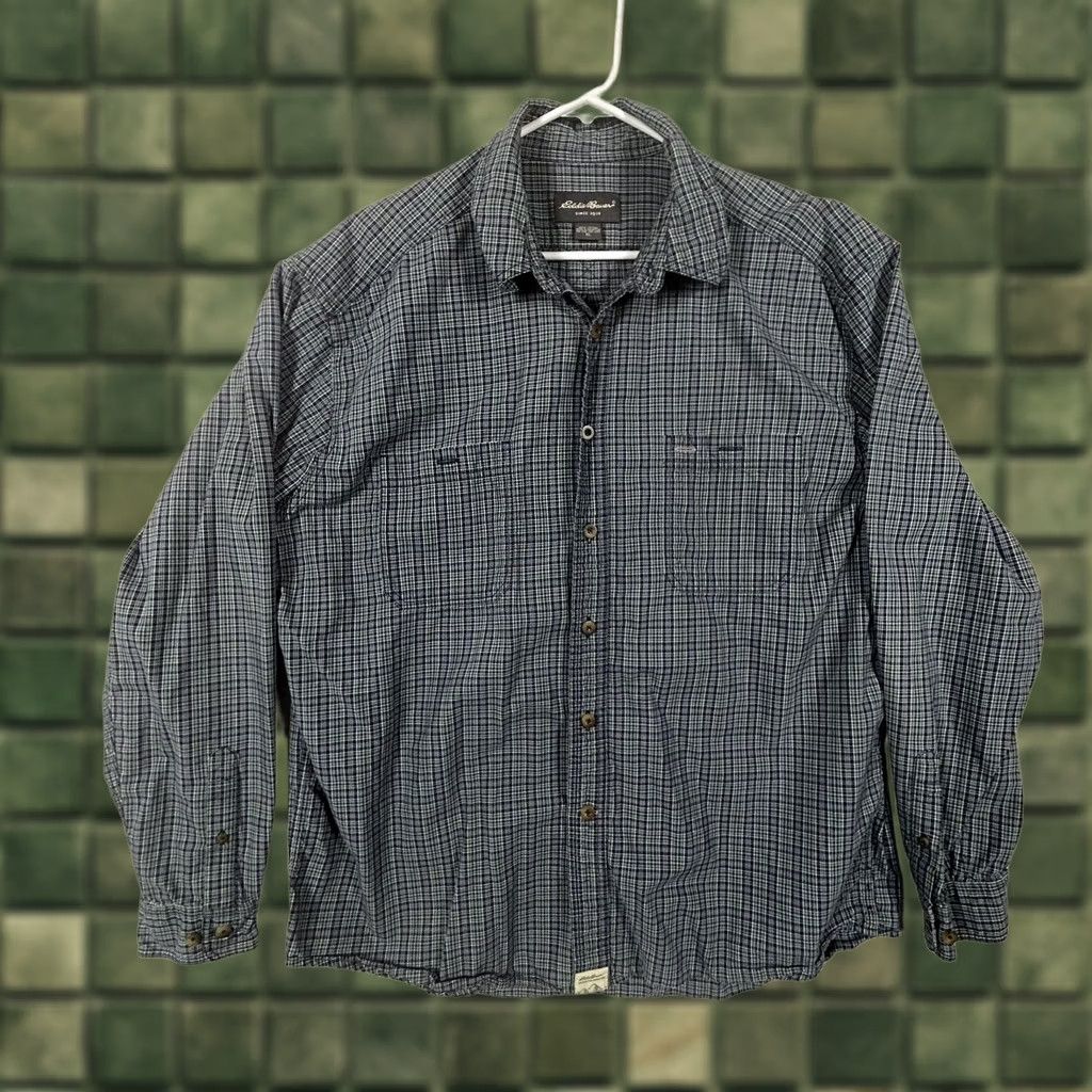 Eddie Bauer Eddie Bauer Plaid Flannel Shirt Men's XL Blue Green Long Sleeve Button-Down Shirt Size US XL / EU 56 / 4 - 1 Thumbnail