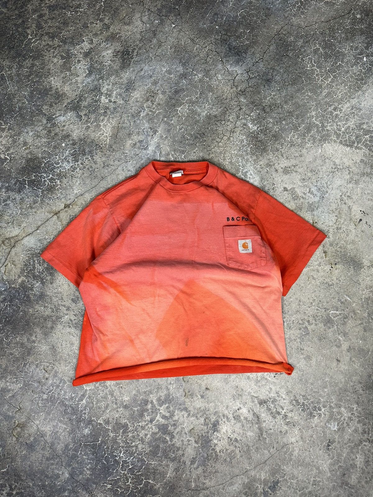 Carhartt × Vintage Crazy Burnt Orange sun faded Carhartt Tractor Tee Size US L / EU 52-54 / 3 - 1 Thumbnail