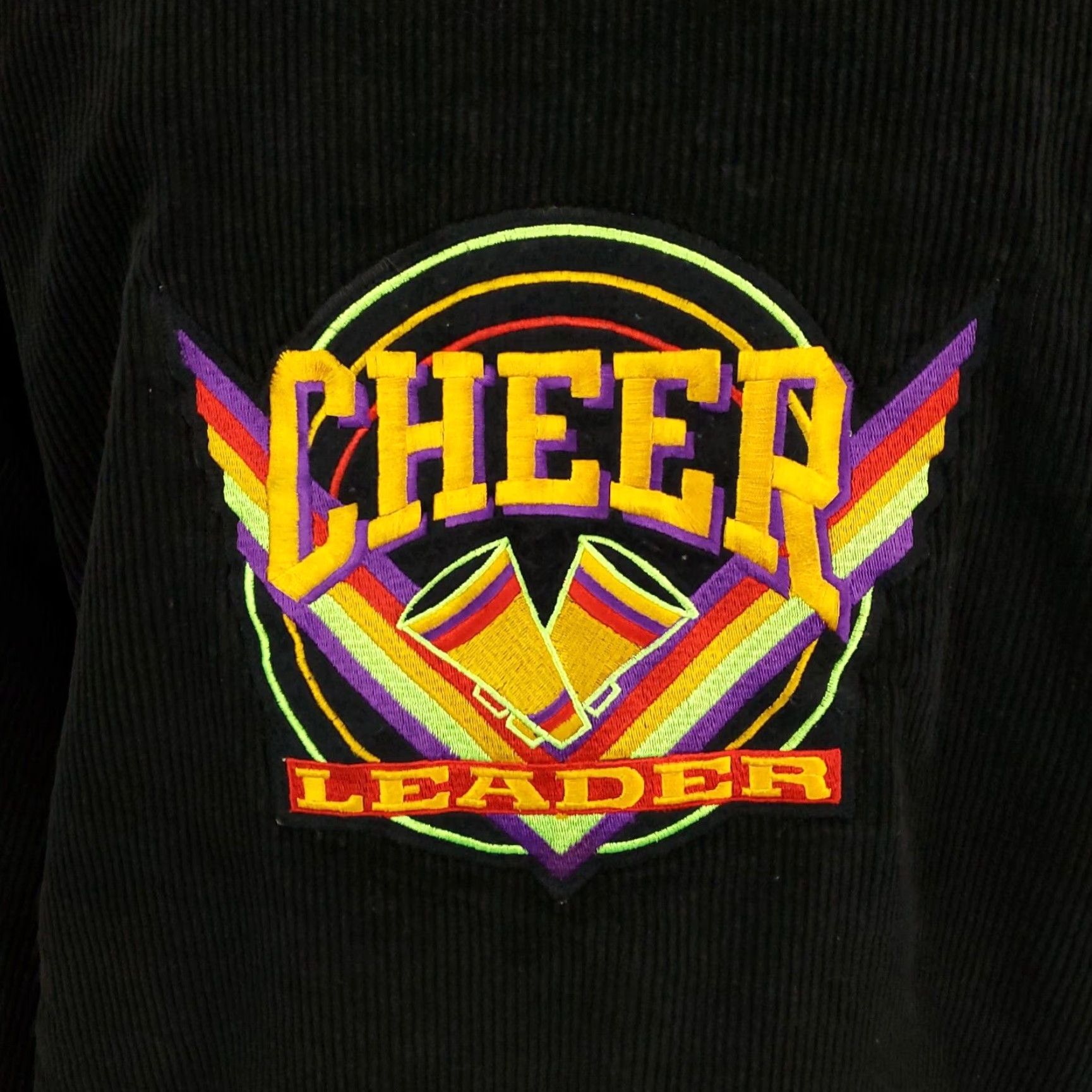 Vintage VINTAGE DeLong Cheer Leader Jacket Womens L Corduroy Varsity School 90s Cheerleading College USA Embroidered Logo Pockets Blue Jacket Size L / US 10 / IT 46 - 2 Thumbnail